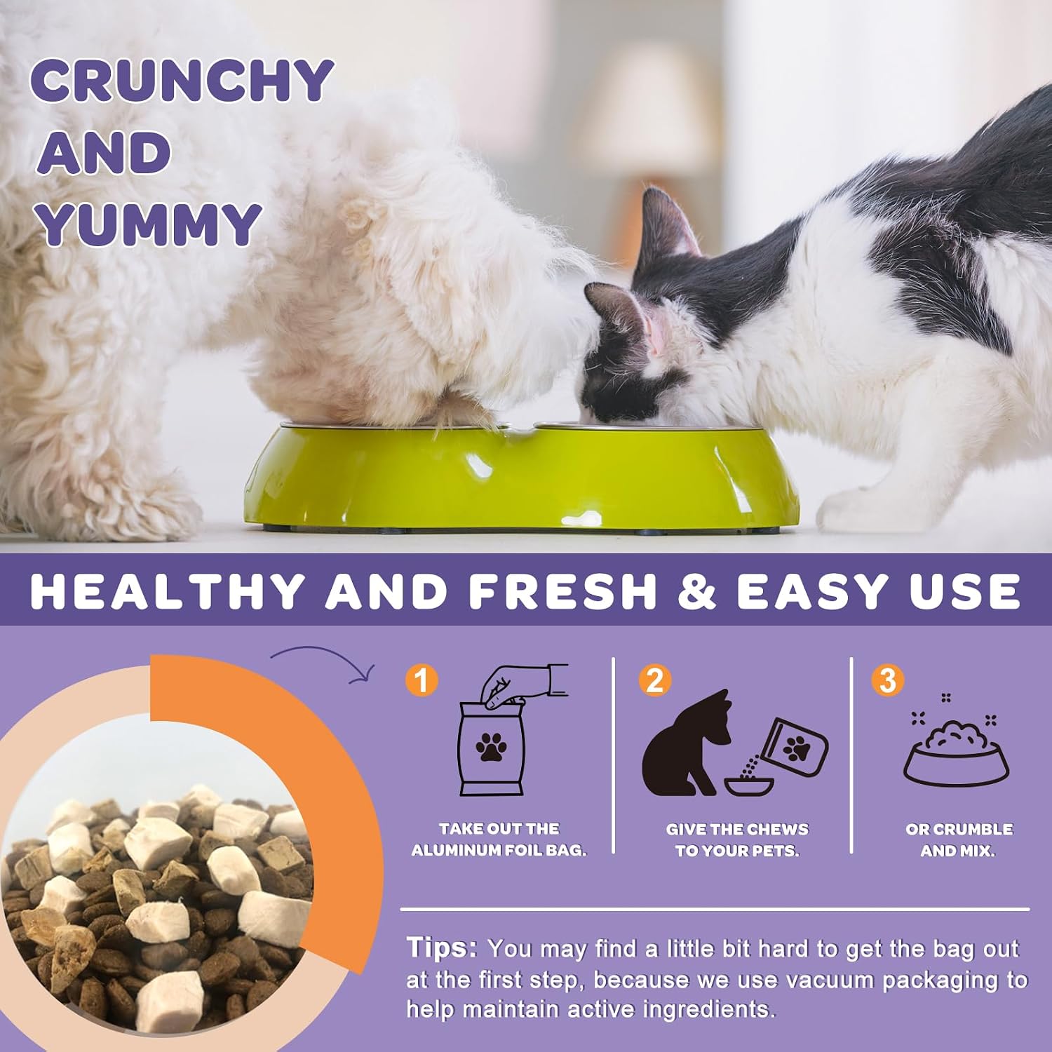 NATURE TARGET Probiotics for Dogs, 6 Billion CFUs, Freeze Dried, 180 Chews | 12 Strains with Prebiotics & Digestive Enzymes, Diarrhea & Gas Relief, Supports Immune & Gut, Allergy Relief, Chicken Flavor