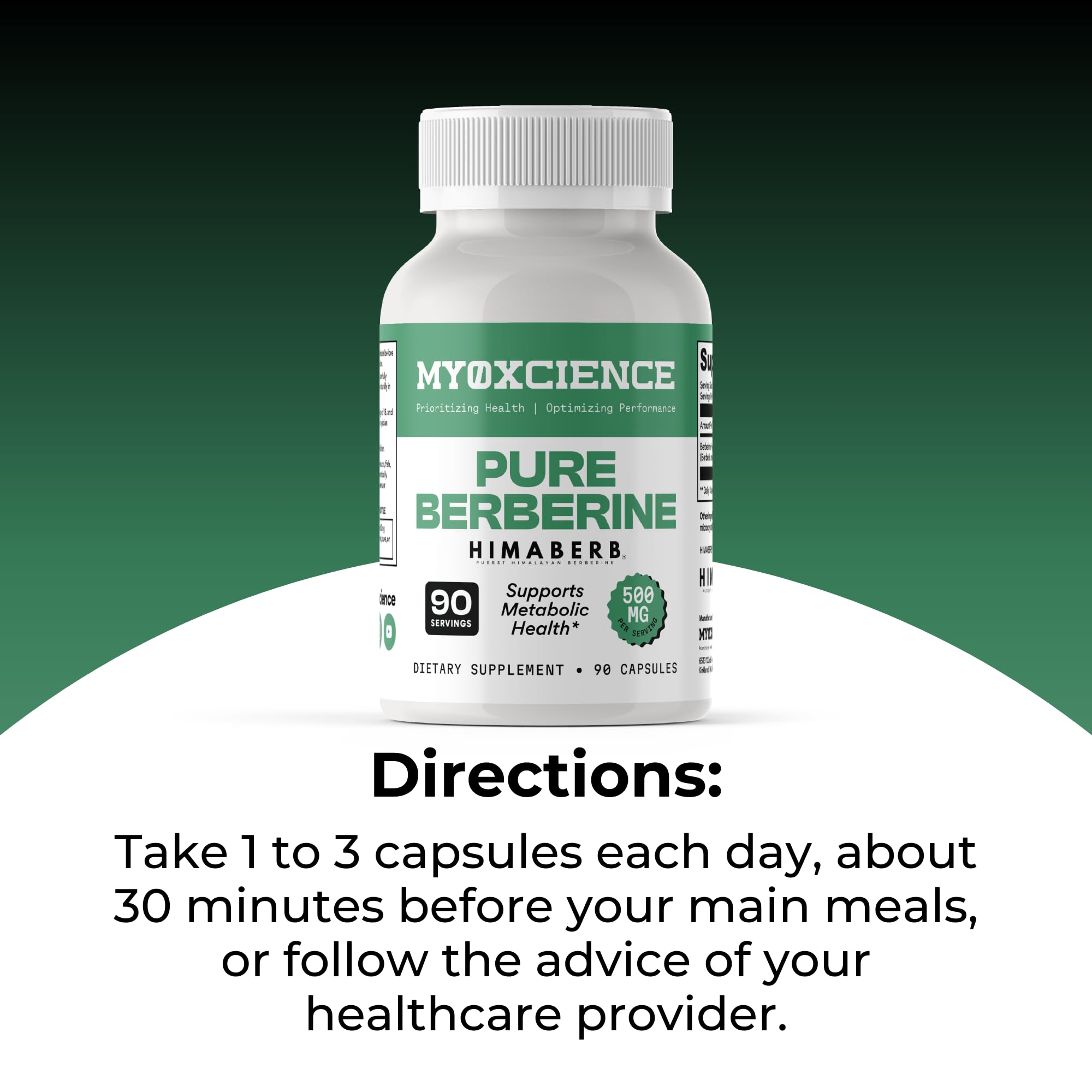 MYOXCIENCE Pure Berberine Himaberb | 500 mg of Berberine HCl per Serving | 90 Servings MYOXCIENCE buy supplements Au