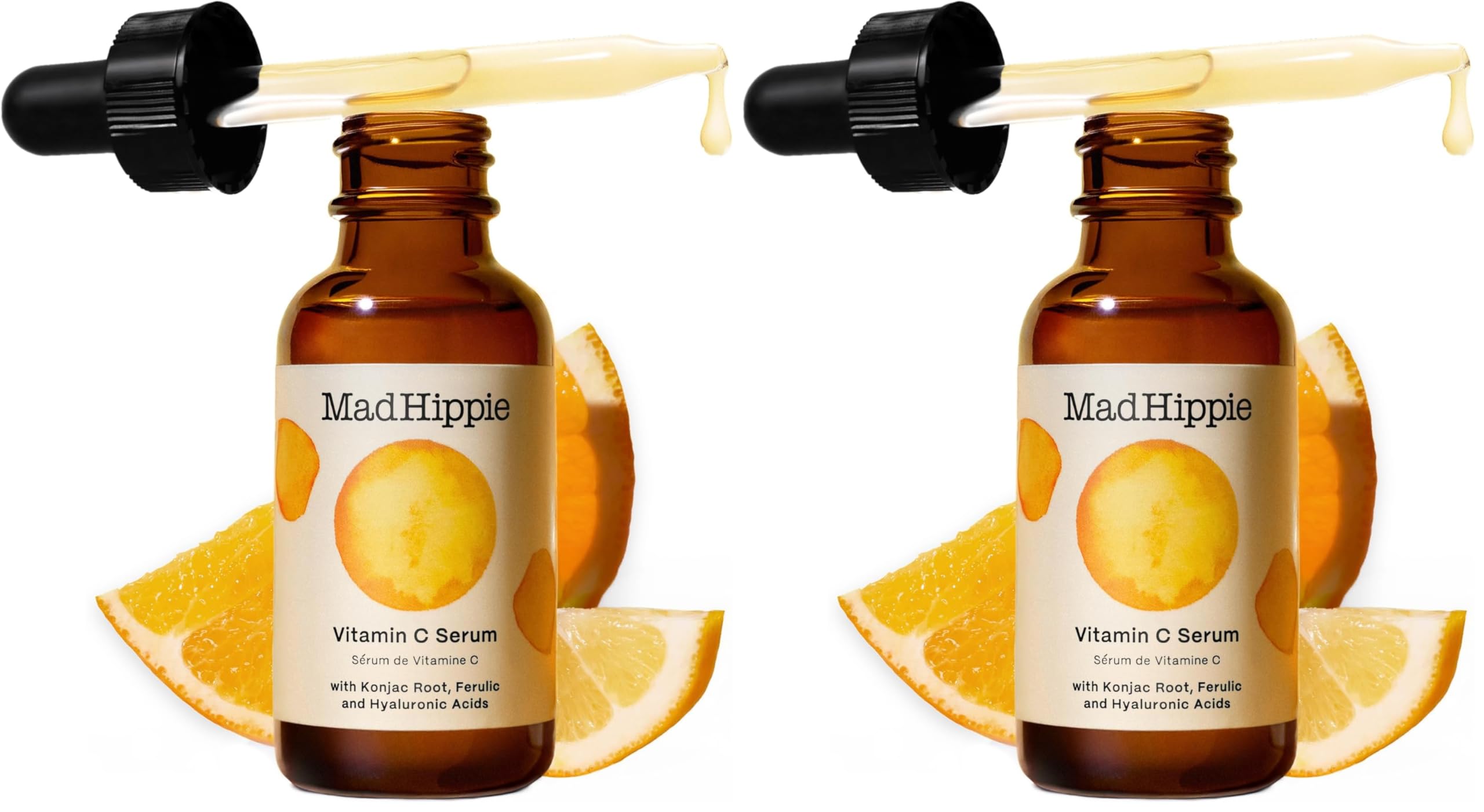 Mad Hippie Vitamin C Serum for Face – C + E + Ferulic Acid, Hyaluronic Acid, Stable Low-Irritation Formula, Brightening, 1.02 Fl Oz