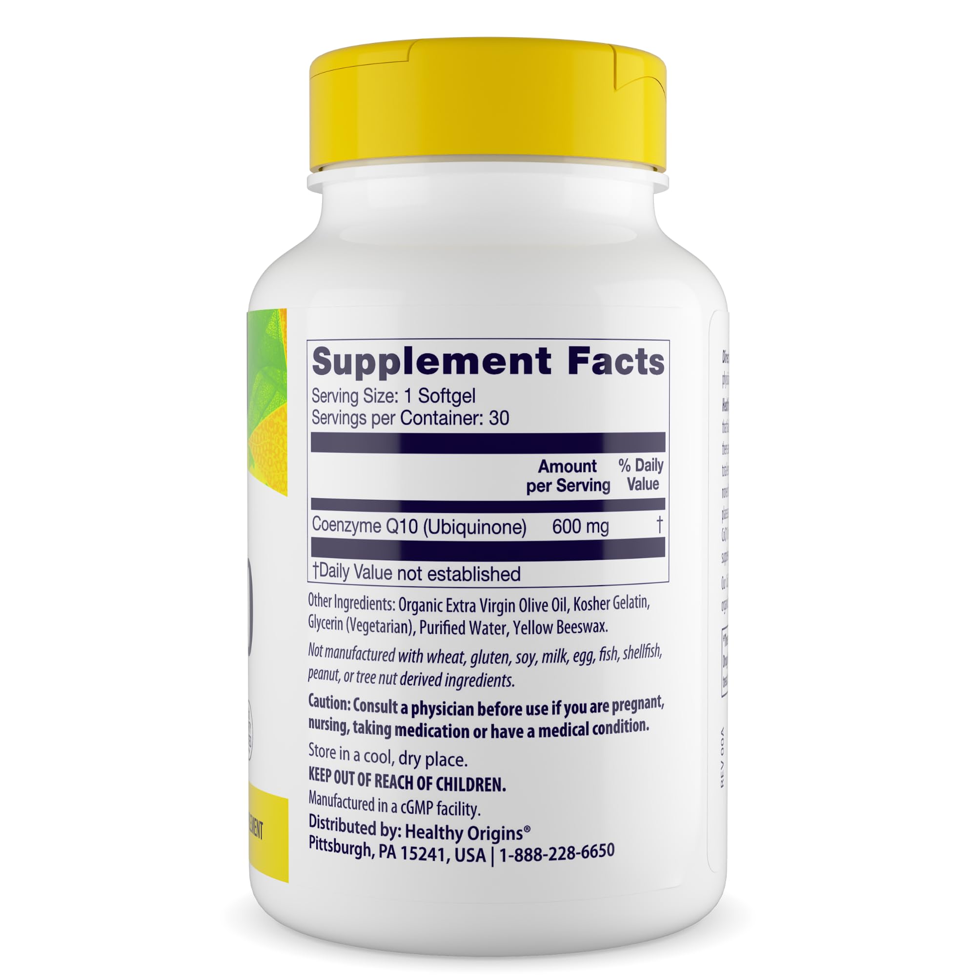 Healthy Origins CoQ10 600 mg, Kaneka Q10, 60 Softgels