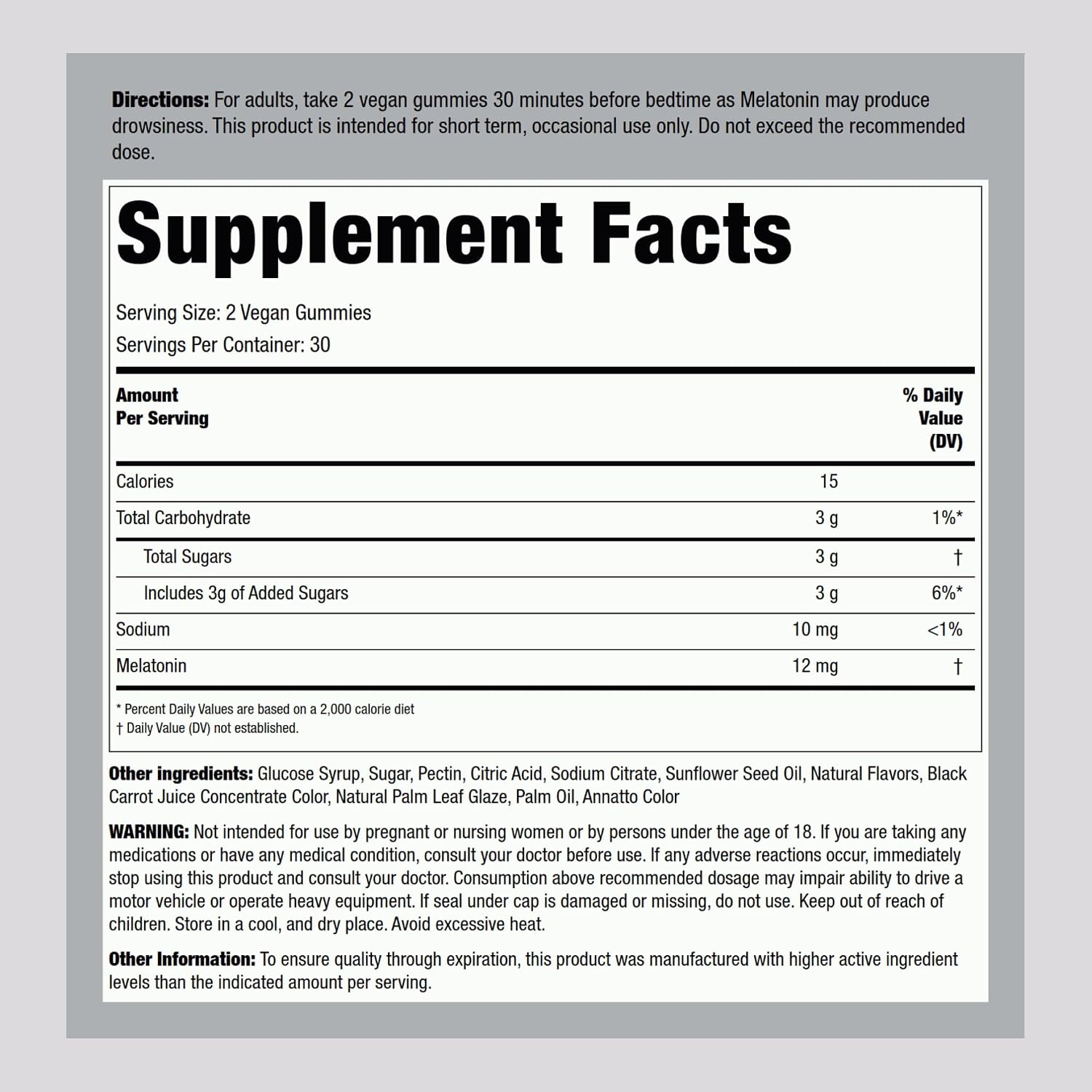 Piping Rock Melatonin Gummies 12mg | 60 Count | Maximum Strength Supplement for Adults | Berry Flavor | Vegan, Non-GMO, Gluten Free