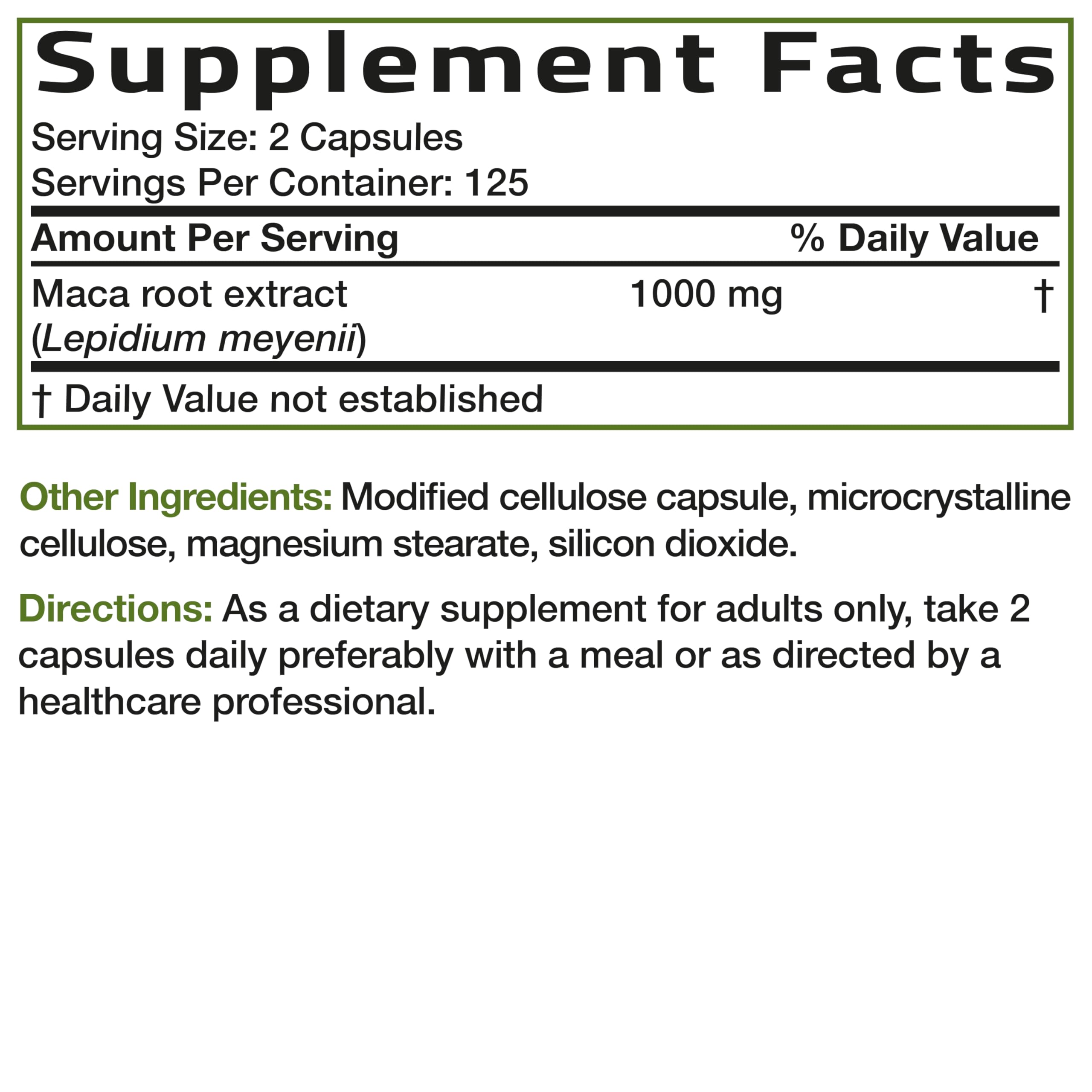 Bronson Maca Root Extra Lepidium Meyenii, Non-GMO, 90 Vegetarian Capsules