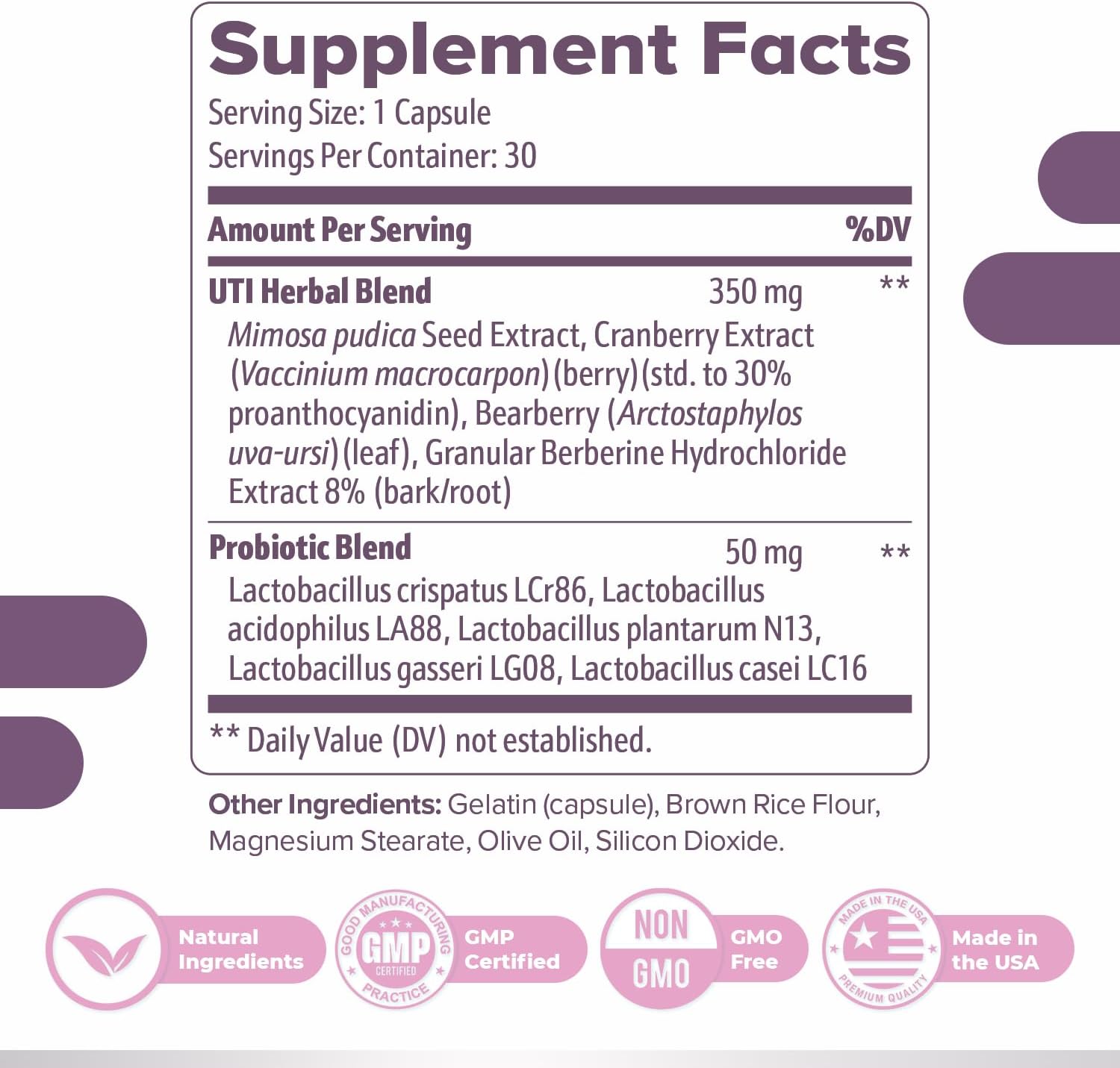 FemiPro – Herb & Probiotic Blend, USA Made – 30 Ct, 1 Month Supply | Herbal & probiotic capsule blend | Non-GMO, Made in USA | Easy-to-swallow daily capsule
