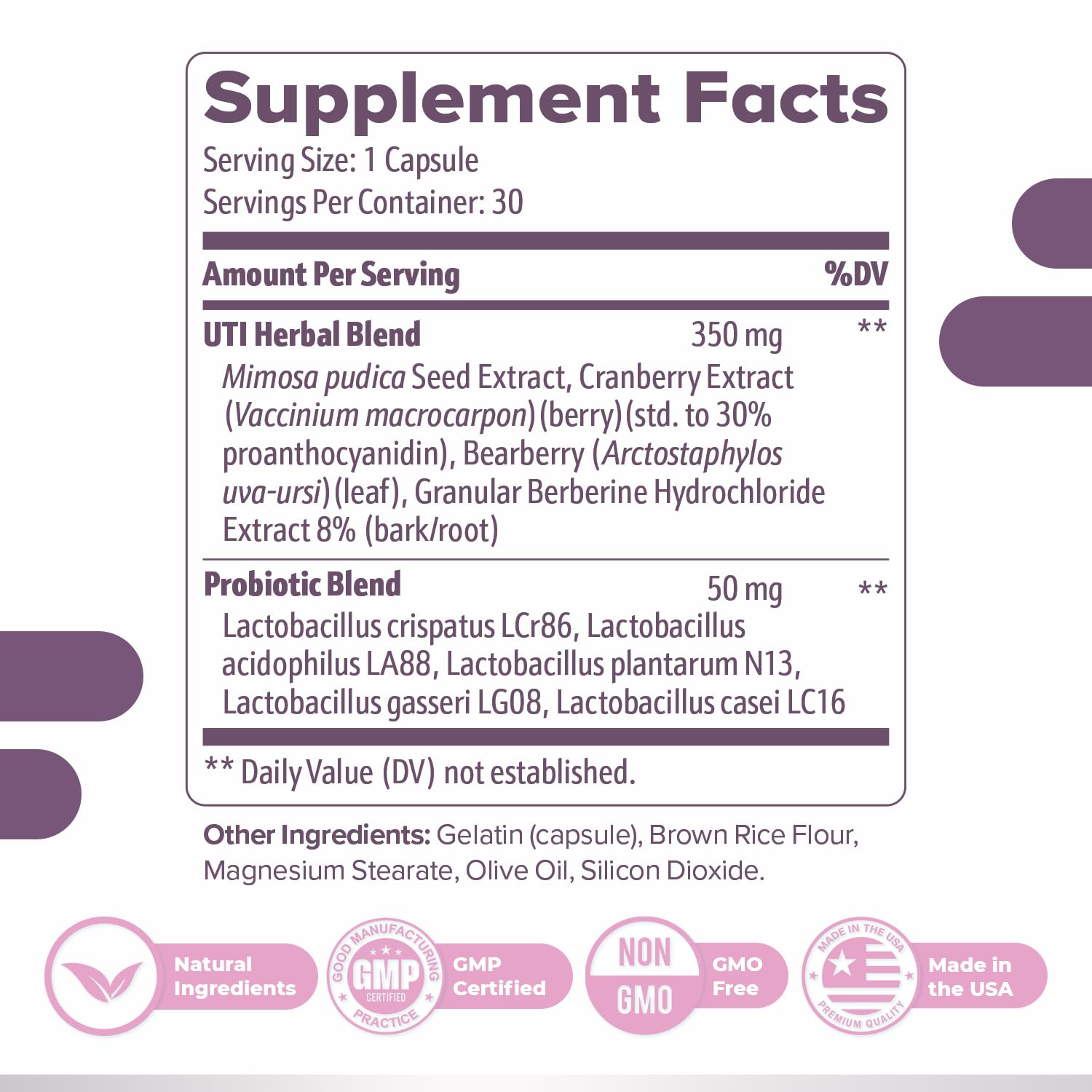 FemiPro – Herb & Probiotic Blend, USA Made – 30 Ct, 1 Month Supply | Herbal & probiotic capsule blend | Non-GMO, Made in USA | Easy-to-swallow daily capsule