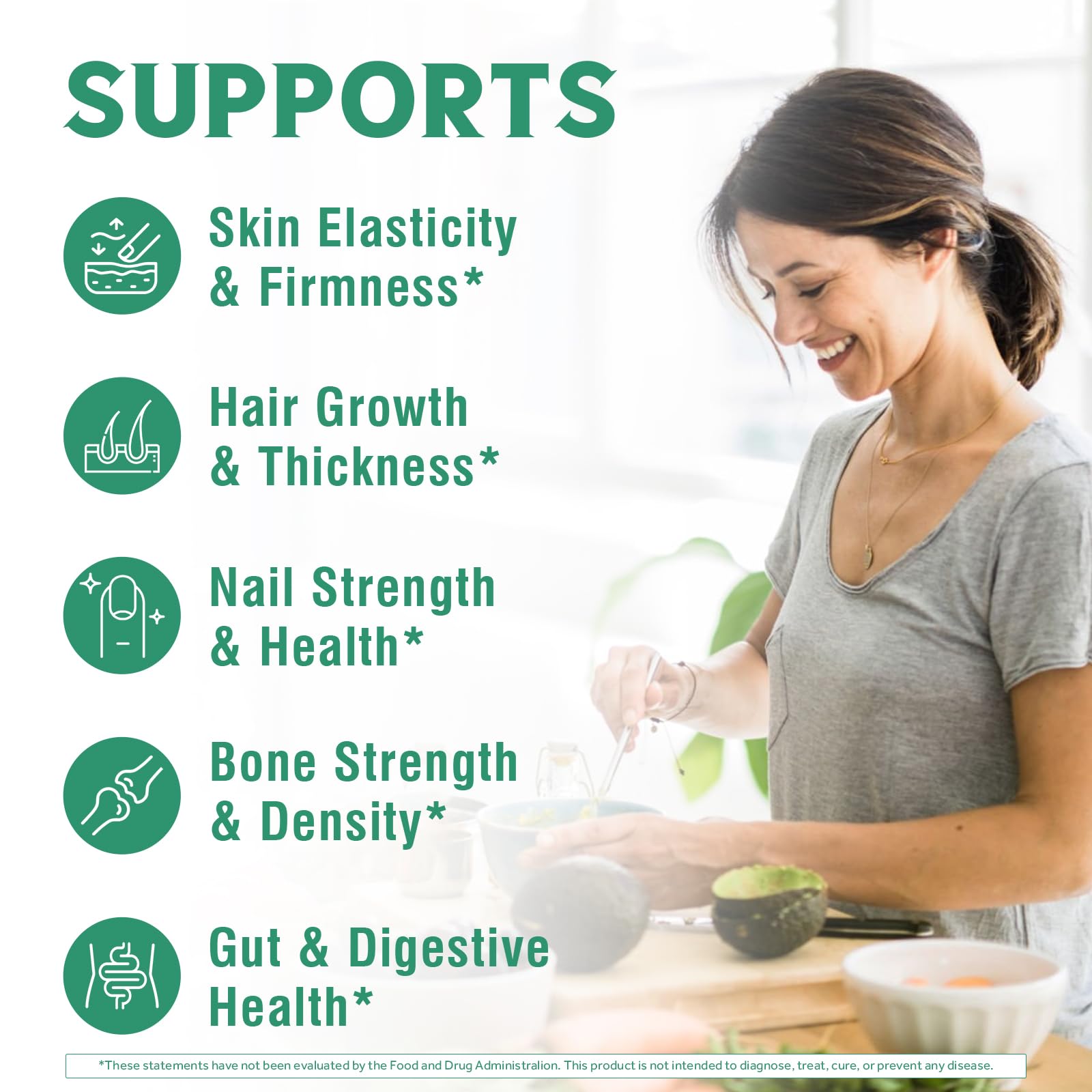 Vitalibre Bovine Collagen Peptides Powder for Women and Men, Grass-Fed Hydrolyzed Collagen Protein Type I & III, Skin, Hair, Nails, Bones, Digestion, Unflavored, Non-GMO, Keto & GF, 22 Servings, 16oz