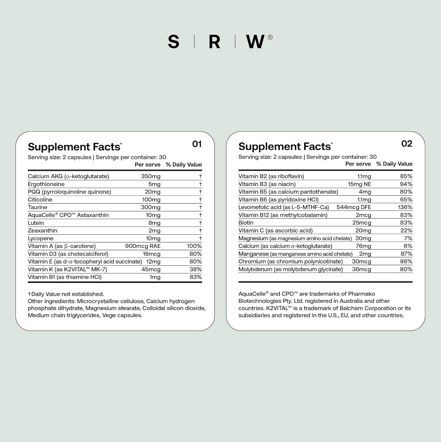 SRW Cel Essential | Wellness Supplement for Healthy Aging and Longevity | Supports Energy, Mental Performance + Muscle Health | 17 Vitamins & Minerals | Suitable for All Ages | 60 Capsules