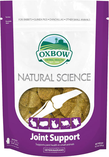 Oxbow Natural Science Joint Supplement for Rabbits & Guinea Pigs, 4.2 oz | Healthy Cat Treats, Natural Feline Snacks, Protein Rich, Crunchy Biscuits, Indoor Cats, Kitten Rewards, Made in USA