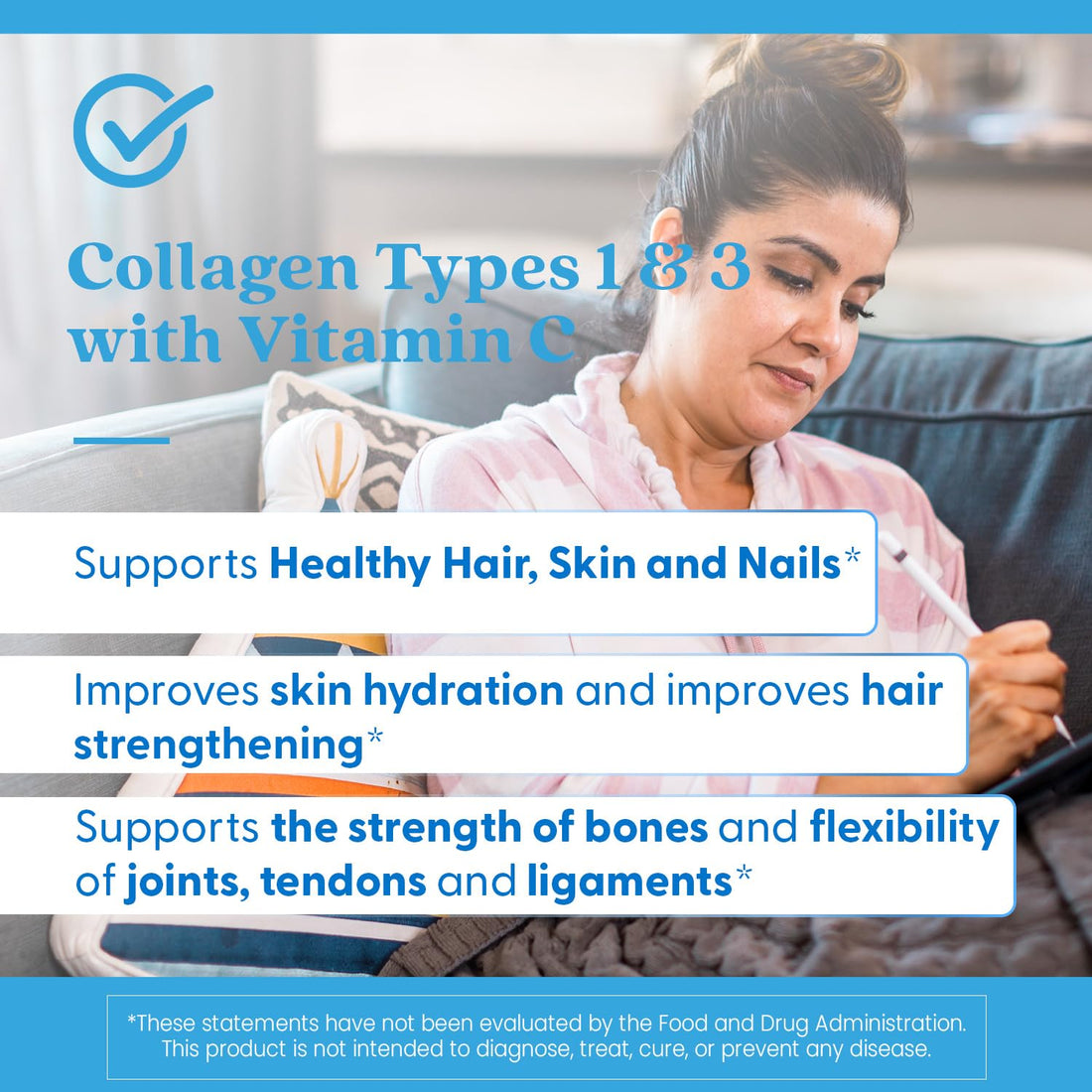 Doctor's Best Collagen Peptides Types 1 & 3 - Collagen Supplement for Women & Men, Supports Hair, Skin, Nails, & Joint Health, Includes 30 mg Vitamin C