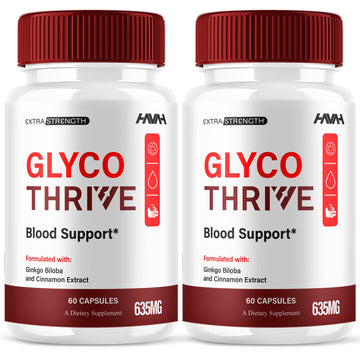 (2 Pack) Glyco Thrive Blood Support GlycoThrive Maximum Strength Capsules, Glyco Thrive Advanced Daily Multivitamin Health and Wellness Supplement, GlycoThrive Health Support Pills (120 Capsules) HavahBuy Supplements Australia