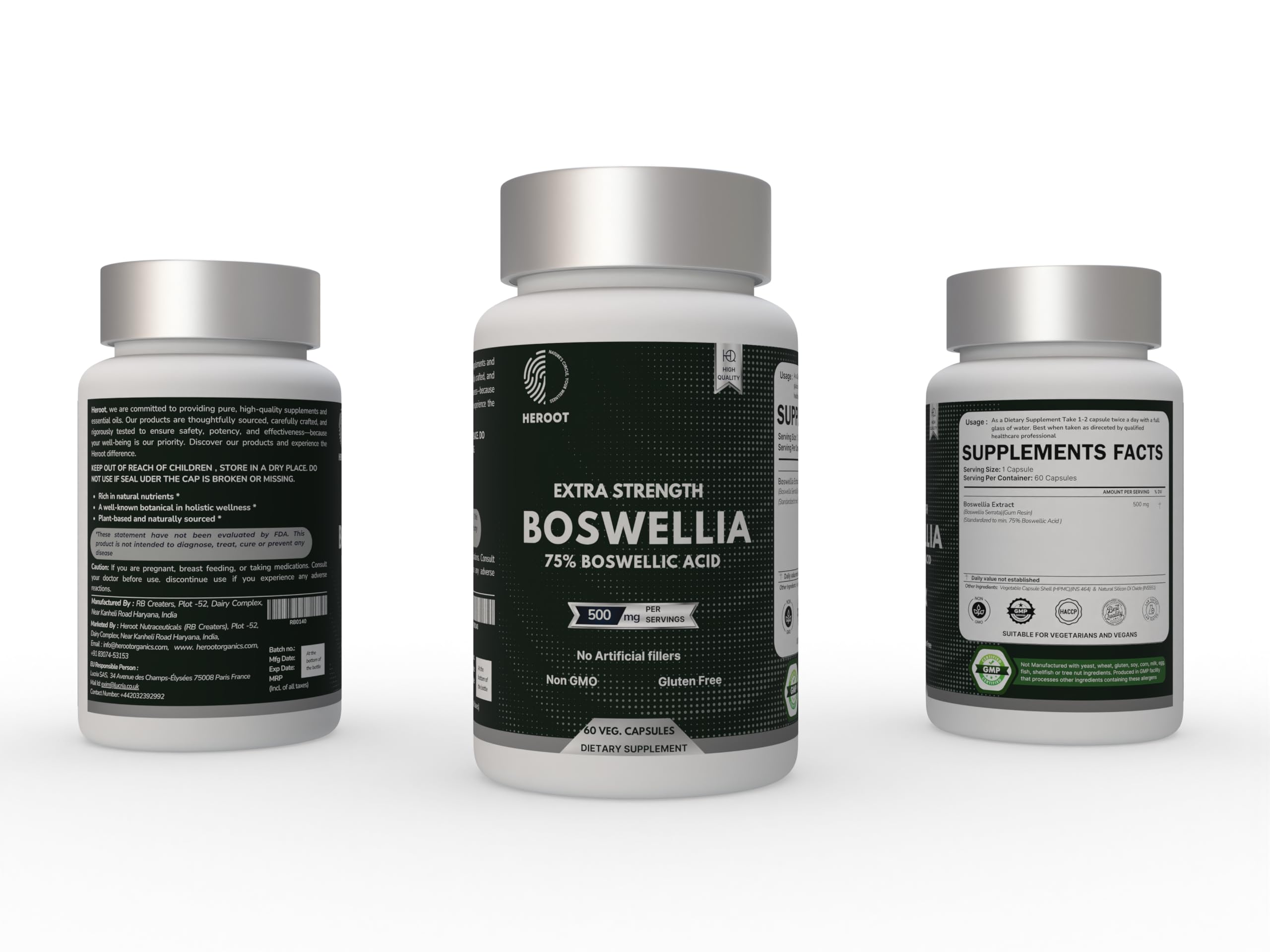 Heroot Boost Joint Mobility with 75% Extra Strength Boswellia Serrata Extract, 120 Capsules HerootBuy Supplements Australia