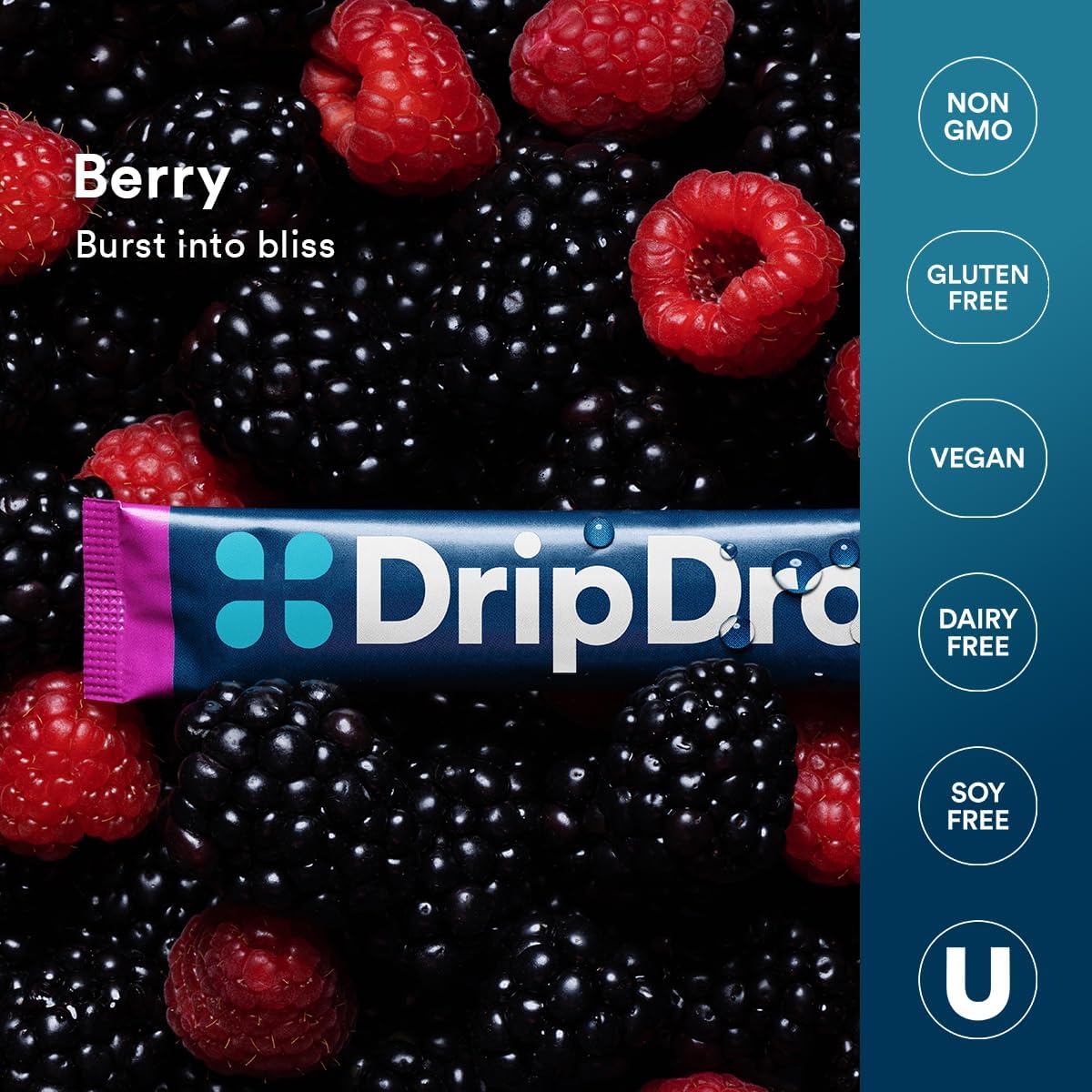 DripDrop Hydration Berry & Orange Bundle, Electrolyte Packets, 64 Count | Berry, Orange; 3X Electrolytes; Potassium, Magnesium, Zinc, Vitamin C; Single Serve; Portable; Daily Use, Workouts, Travel