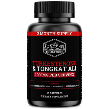 Black Forest Turkesterone Tongkat Ali Supplement 1000mg per Serving (Max Purity 95%) Turkesterone Supplement for Men (Tongkat Ali for Men Longjack 200:1) Similar to Tongkat Ali Fadogia Agrestis Black ForestBuy Supplements Australia