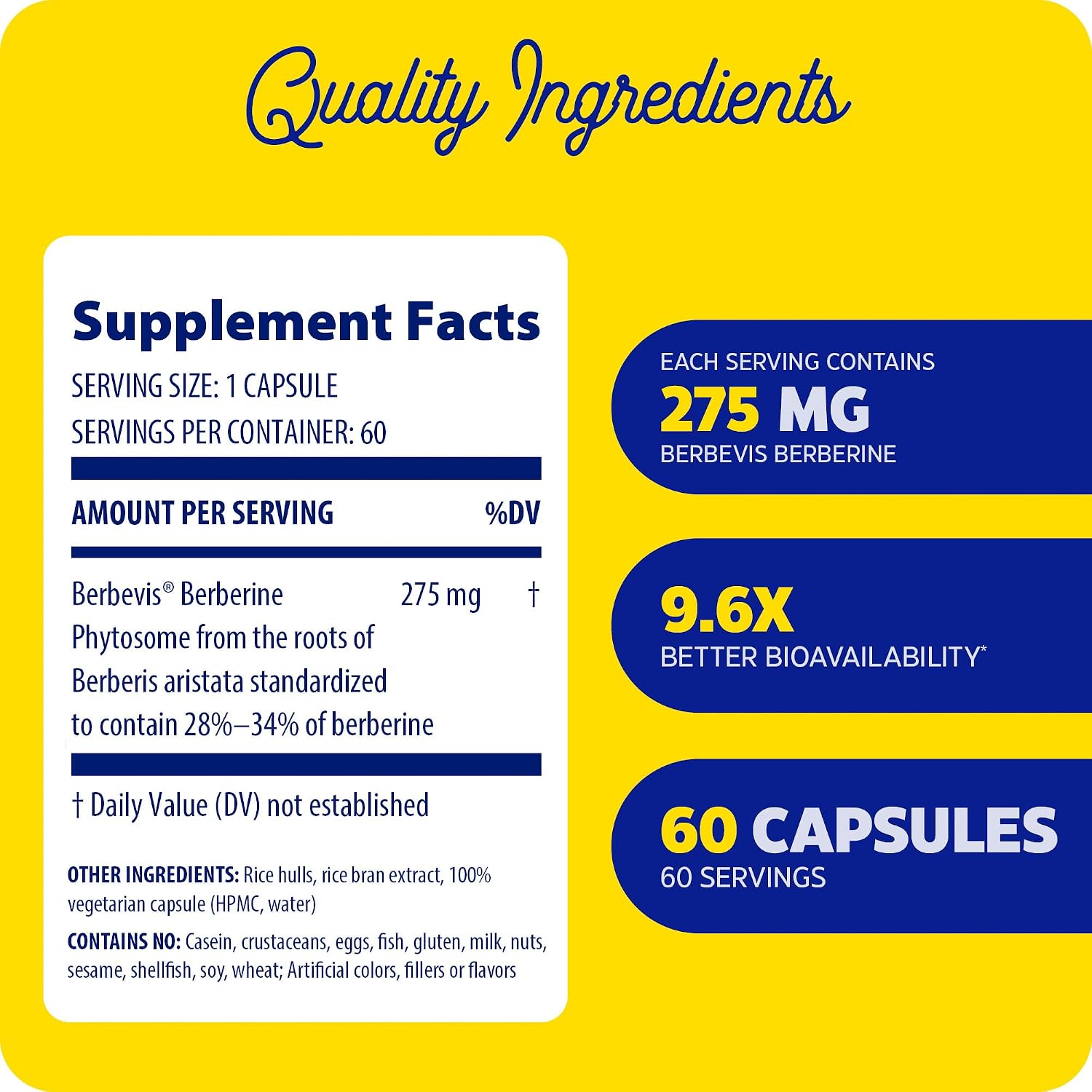 Enzymedica Berberine Phytosome High Bioavailability Formula, 60 Caps | Enhanced Absorption for Superior Berberine Delivery
