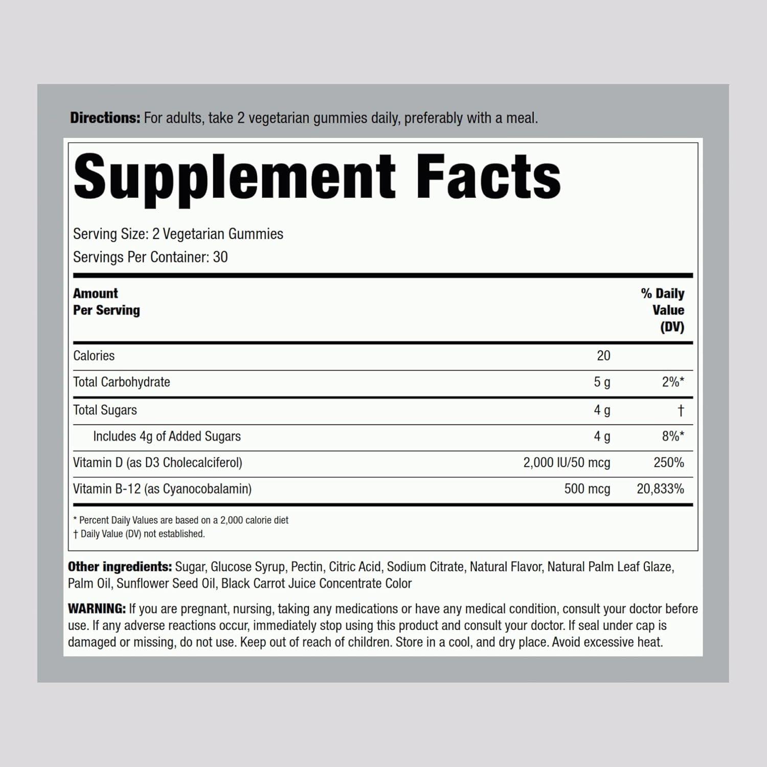 Piping Rock Vitamin D3 and B12 Gummies | 60 Count | Supplement for Women and Men | High Potency | Strawberry Flavor | Vegetarian, Non-GMO, Gluten Free