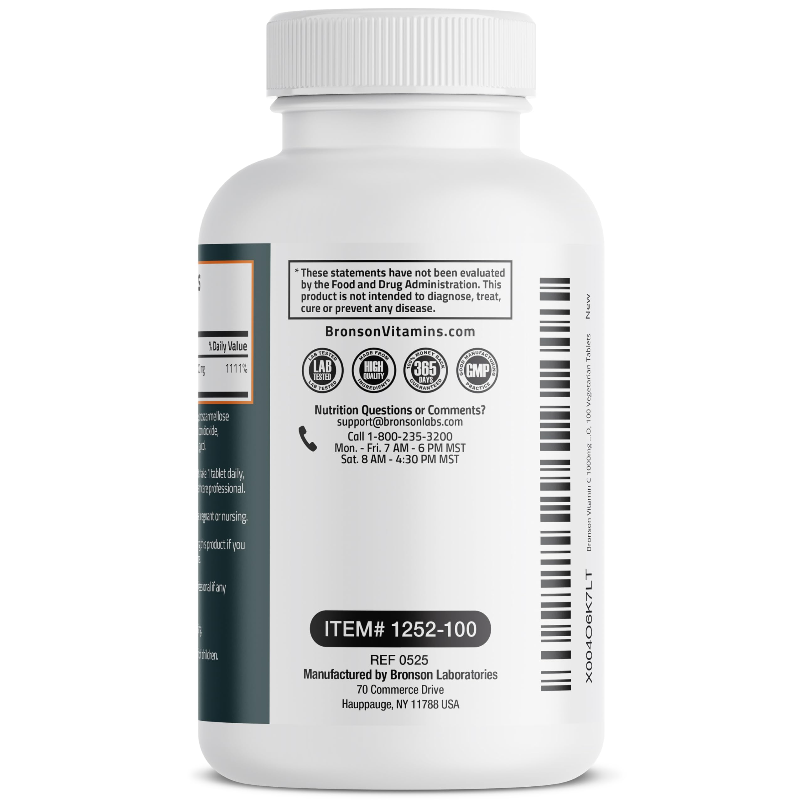 Bronson Vitamin C 1000mg Extra Strength, Supports a Healthy Immune System, High Potency, Non-GMO, 100 Vegetarian Tablets