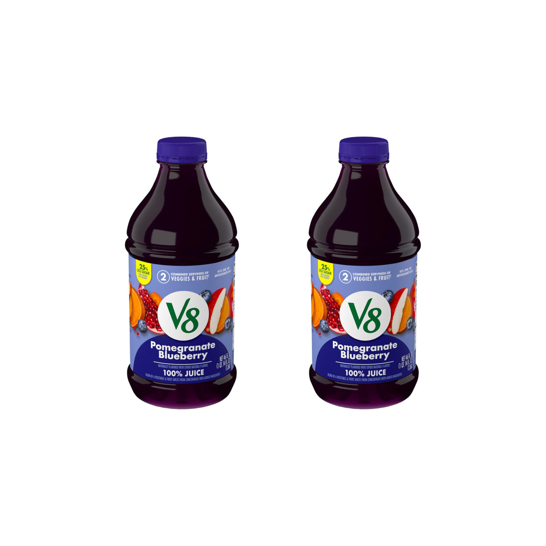 V8 Blends 100% Juice Pomegranate Blueberry Juice, Fruit and Vegetable Juice Blend, 46 Fl Oz Bottle (Pack of 2) V8 buy supplements Au