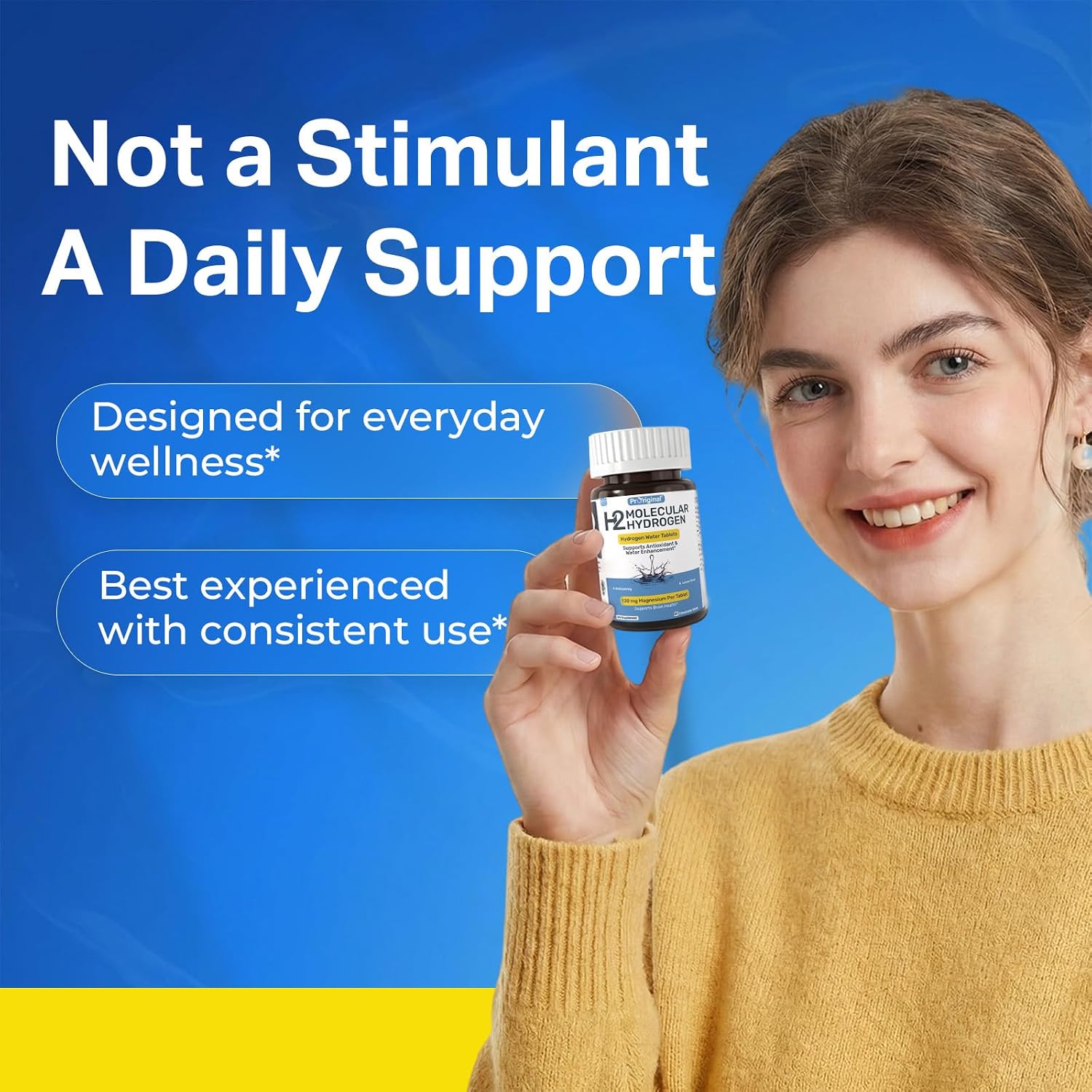12 PPM H2 Hydrogen Tablets & 11 Strain Probiotics 100 Billion CFU | Daily Supplement Routine | 2 Items