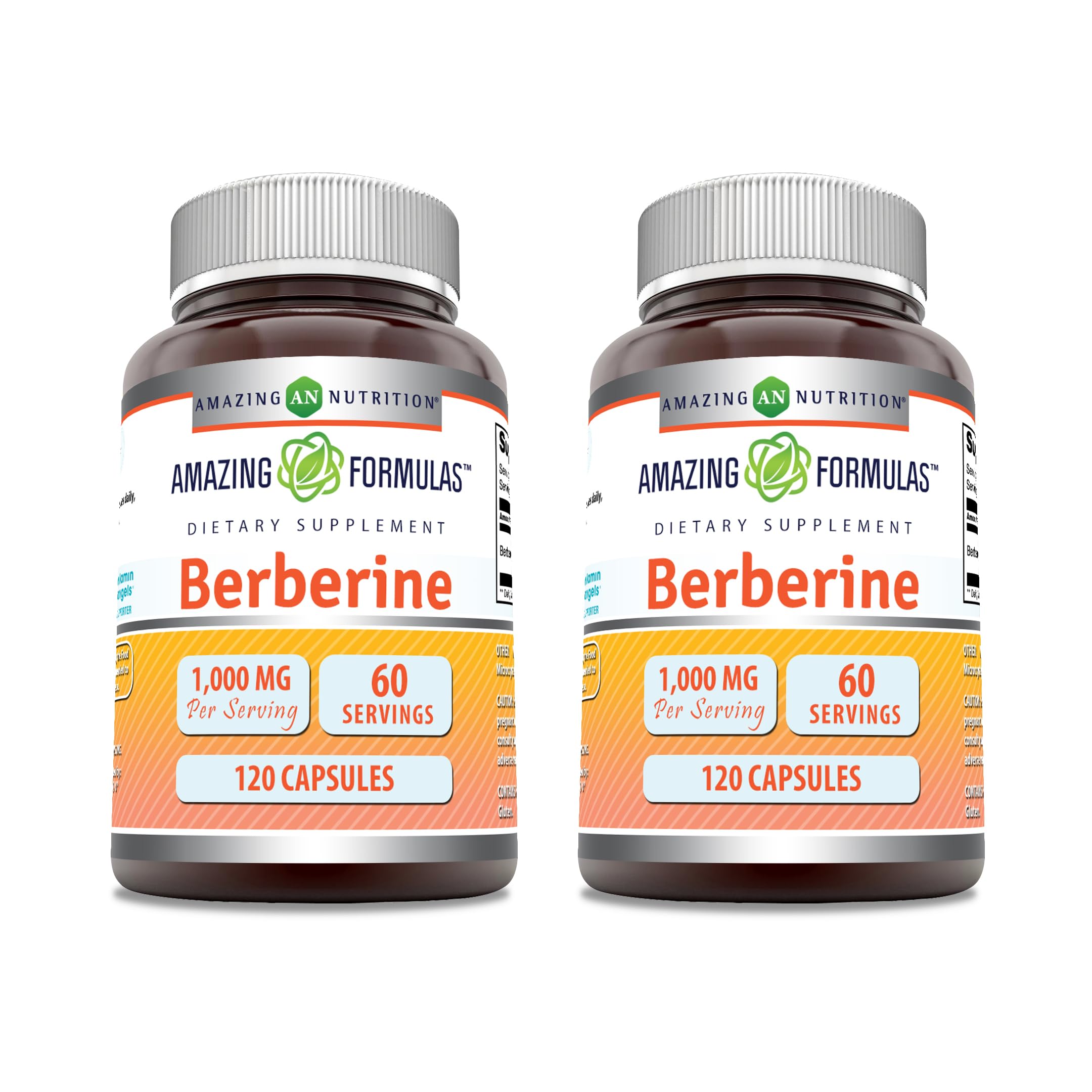 Amazing Formulas Berberine 1000mg Per Serving Capsules Supplement | Non GMO | Gluten Free | Made in USA (360 Count)