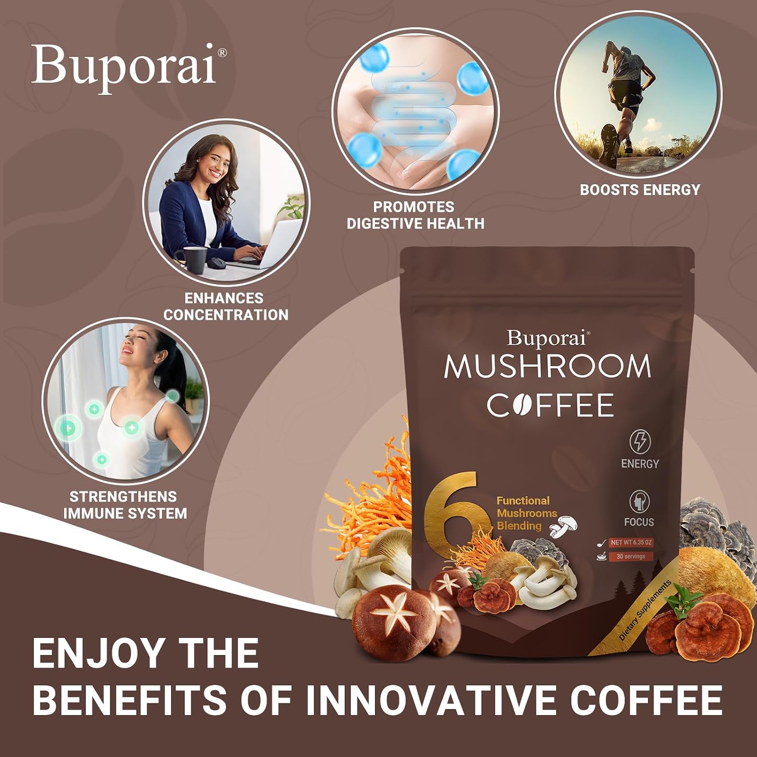 Day + Night Bundle with Mushroom Coffee & Mushroom Hot Cocoa