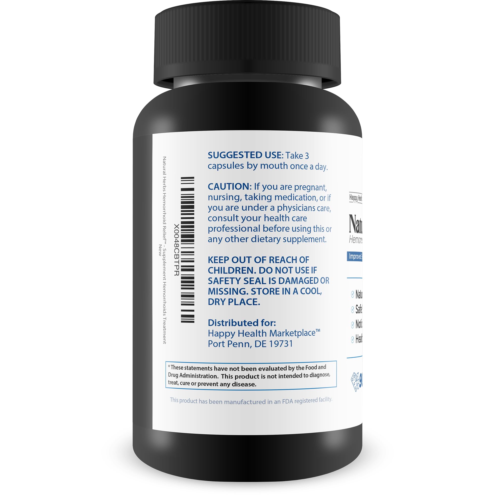 Natural Herbs Hemorrhoids Capsules - Our Best Hemorrhoid Relief Supplement - Premium Natural Herbs Strength Hemorrhoids Capsules - Hemorrhoids Natural Herbs Hemorrhoid Treatment Hemorrhoids Treatment Happy Health MarketplaceBuy Supplements Australia