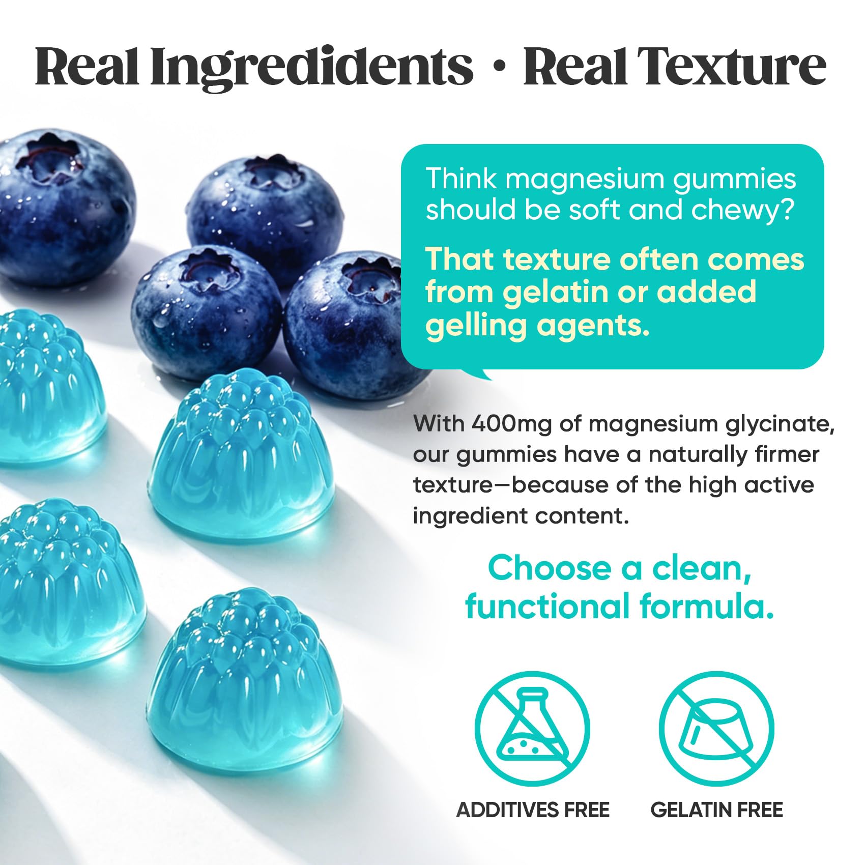 60 Day Supply Magnesium Glycinate 400mg Gummies Sugar Free High Absorption | With Ashwagandha, L-Theanine, CoQ10, Vitamin D3 & B6, Adults & Kids, Stress Relief, Sleep & Calm, Vegan, Gluten Free