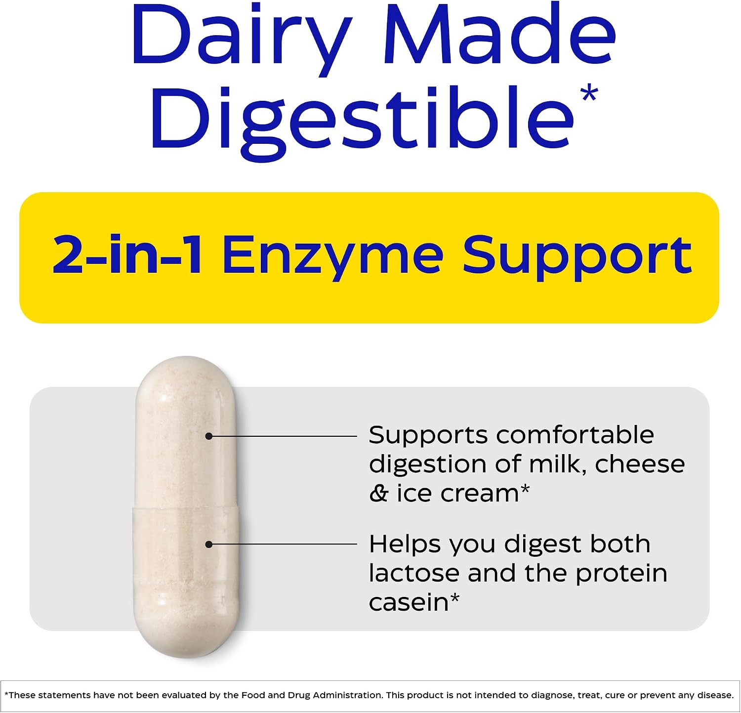 Enzymedica DairyAssist, Support for Milk & Dairy Digestion, 30 Caps