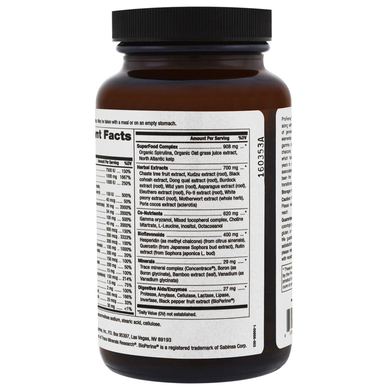 Pure Essence Labs ProFema - Multivitamin for Women - Natural Menopause Relief Supplement - Promotes Hormone Balance, Reduces Hot Flashes, Mood Swings, Night Sweats (60 Capsules)