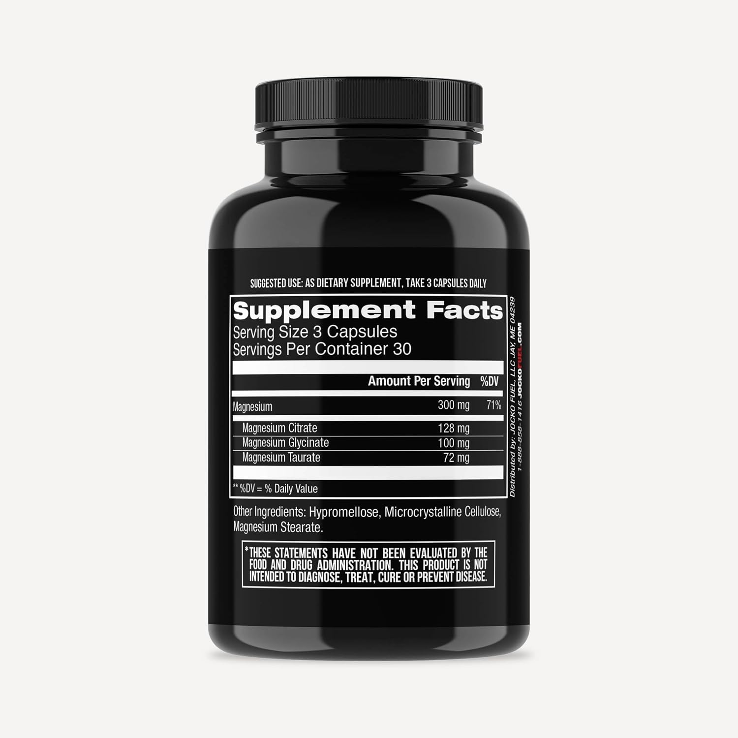 Jocko Fuel Magnesium Complex Supplement - Magnesium Glycinate, Citrate, & Taurate Capsules Dietary Supplement for Muscle Recovery & Relaxation, Heart, Nerve, Bone Support, & Sleep 30-Day Supply