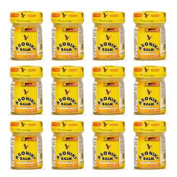 Aboniki Powerful Topical Pain Relief Balm with Natural Ingredients | Fast-Acting Soothing Relief for Joints & Muscle Pain, Soreness, Cramps | Long Lasting Full Body Rub (12 Plastic Jars) AbonikiBuy Supplements Australia