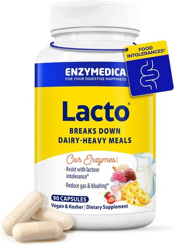 Enzymedica Lacto Digestive Enzymes for Men & Women - 90 Capsules