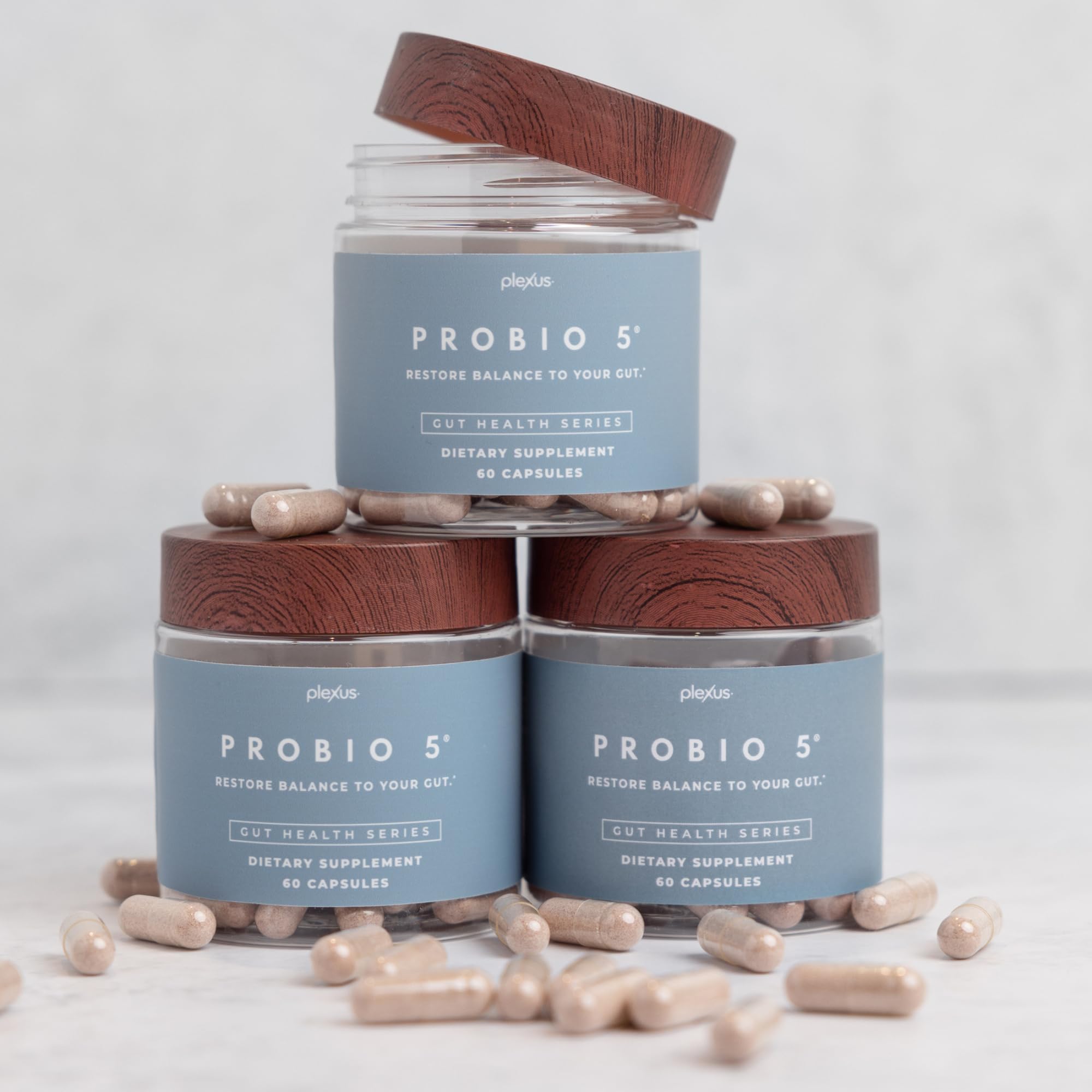Plexus® ProBio 5®, 60 Capsules | 3 Billion CFU from 5 probiotic strains to support gut microbiome balance and healthy digestion