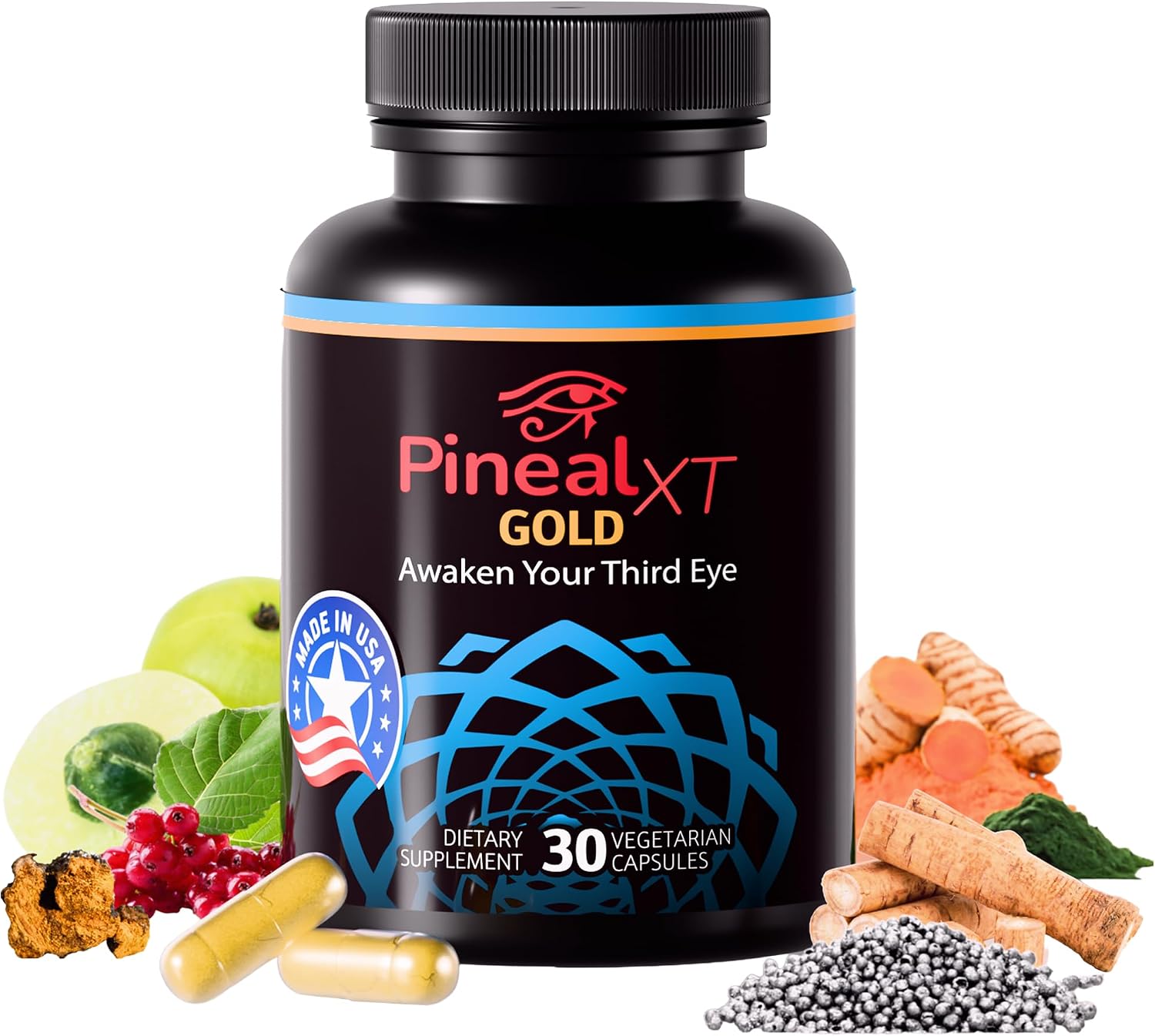 Pineal Gland Supplements - Decalcify & Activate Your Pineal Gland - Brain Supplements for Focus, Memory, and Third Eye Activation