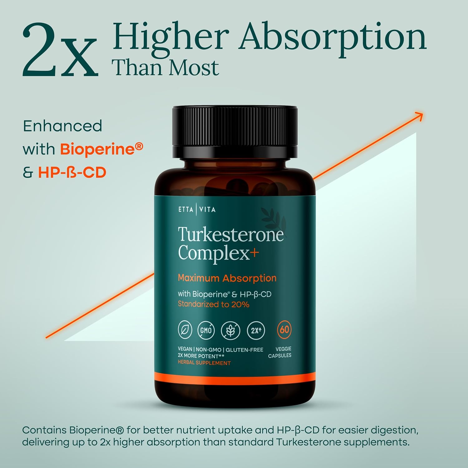 Turkesterone Supplement 500mg for Men & Women, Muscle Growth & Gym Support | Ajuga Turkestanica extract for strength, energy & workout recovery, vegan, non-GMO, third-party tested, made in USA