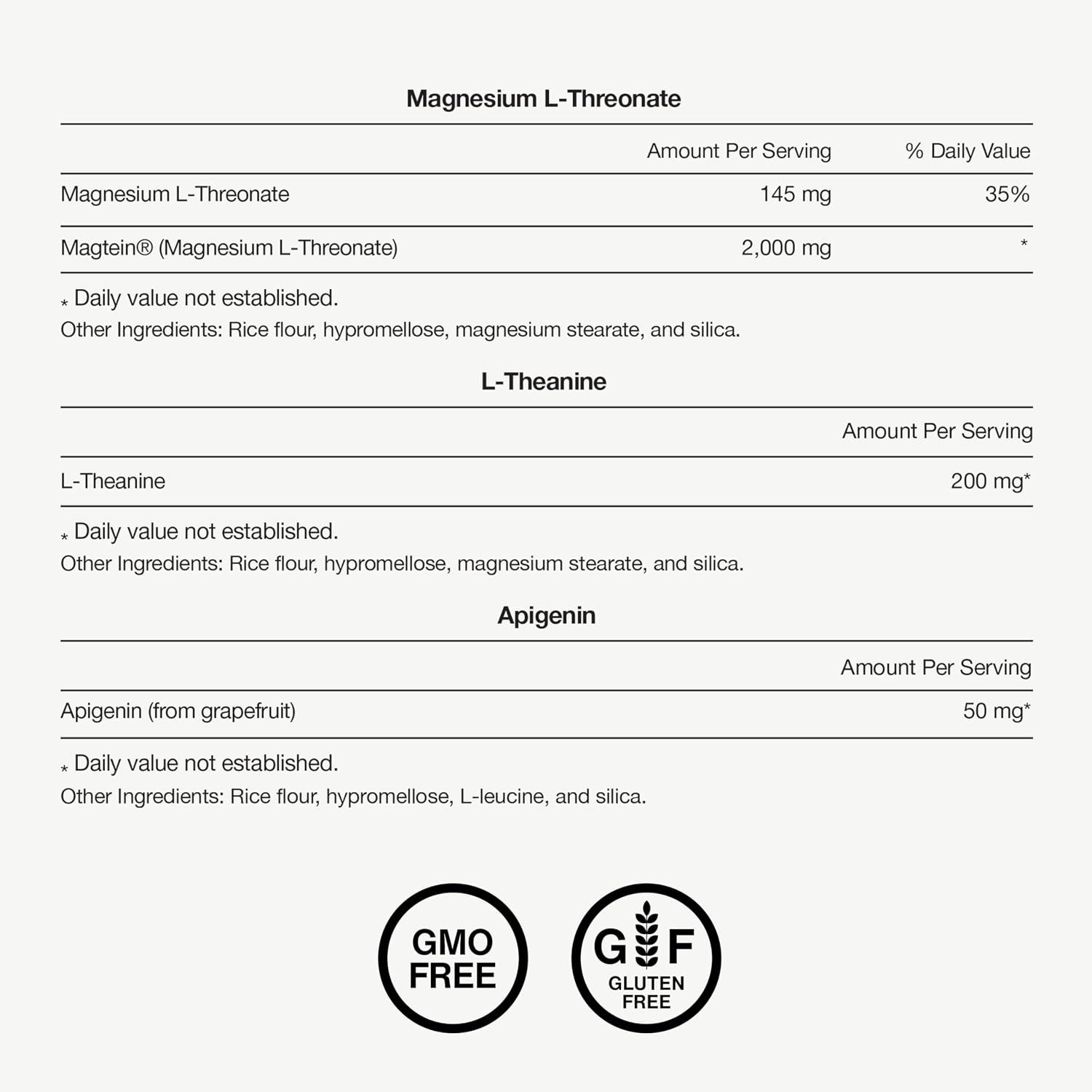 Momentous Nightly Sleep Pack - Magnesium L-Threonate, L-Theanine, and Apigenin - NSF Certified for Sport - 30 Servings