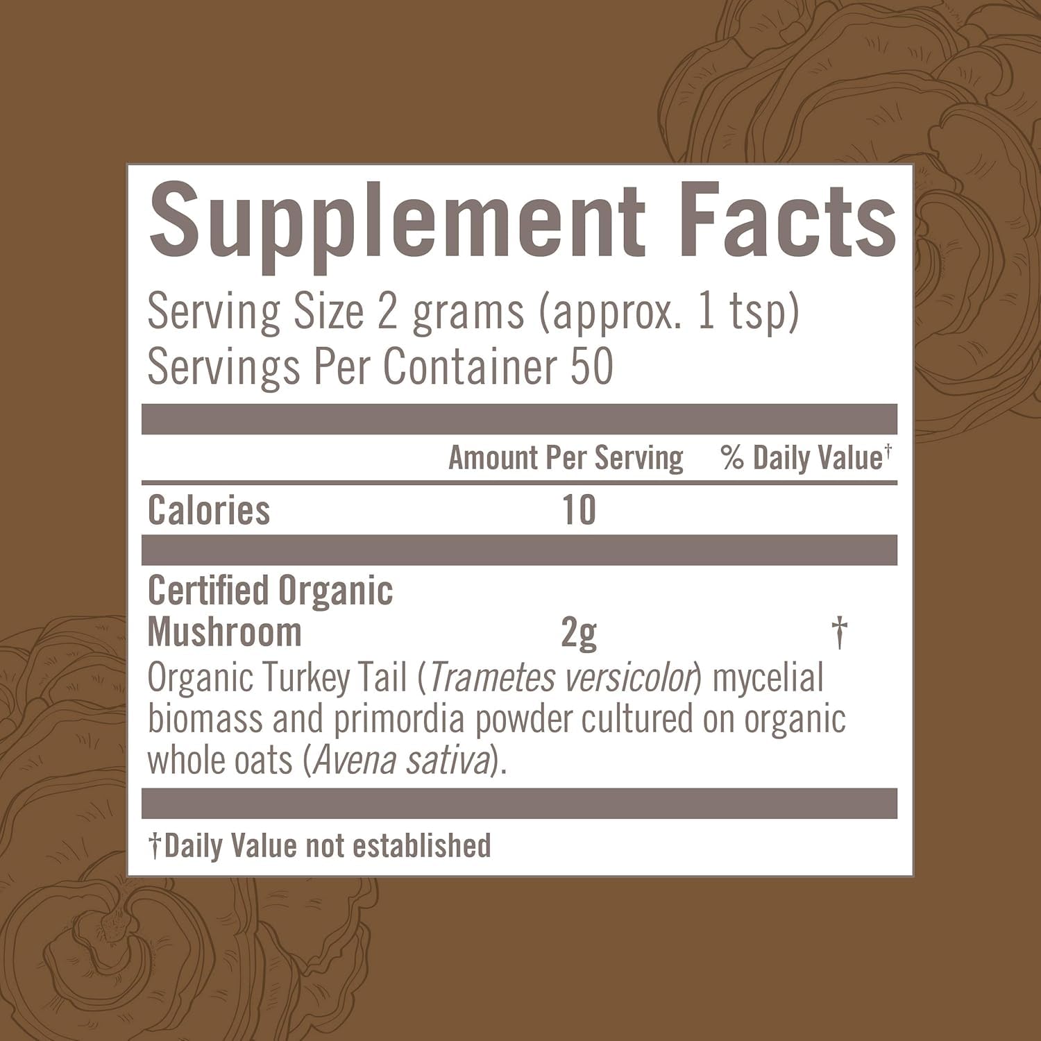 OM MUSHROOM SUPERFOOD Turkey Tail Organic Mushroom Powder Pouch, 7.05 Ounce, 100 Servings, Immune Support, Polysacchrides, Beta-Glucans, Gut Health & Holistic Defense Mushroom Supplement