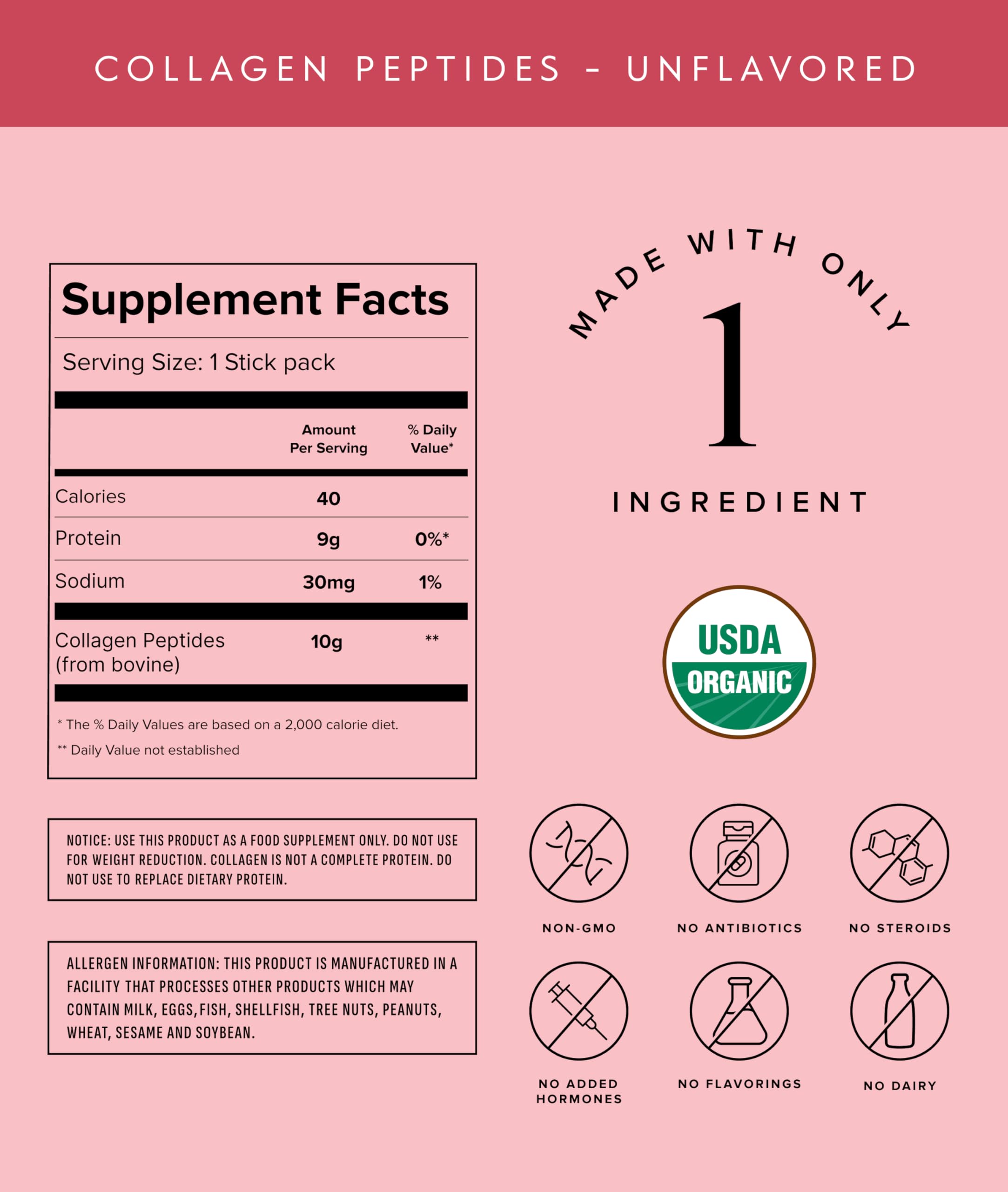 Truvani Hydrolyzed Collagen Peptides | Unflavored | 28 Servings | 20g Grass-Fed Collagen Protein Powder | Promotes Hair, Nail, Skin, and Joint Health | Keto | Gluten & Dairy Free