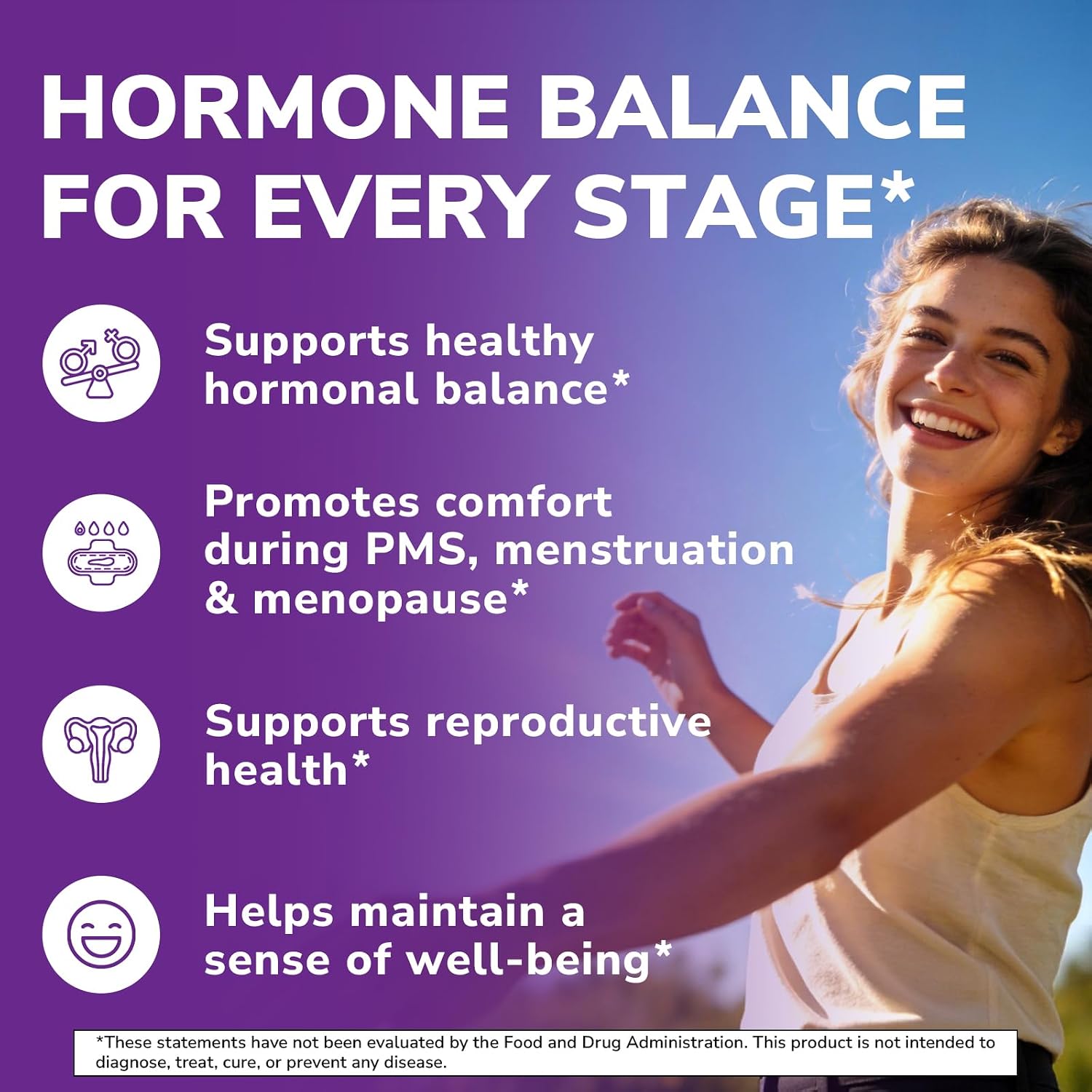 Organic Vitex Chasteberry Supplement for Women, Hormone Balance, Fertility Support, Healthy Menstrual Cycle, Vegan, 120 Capsules