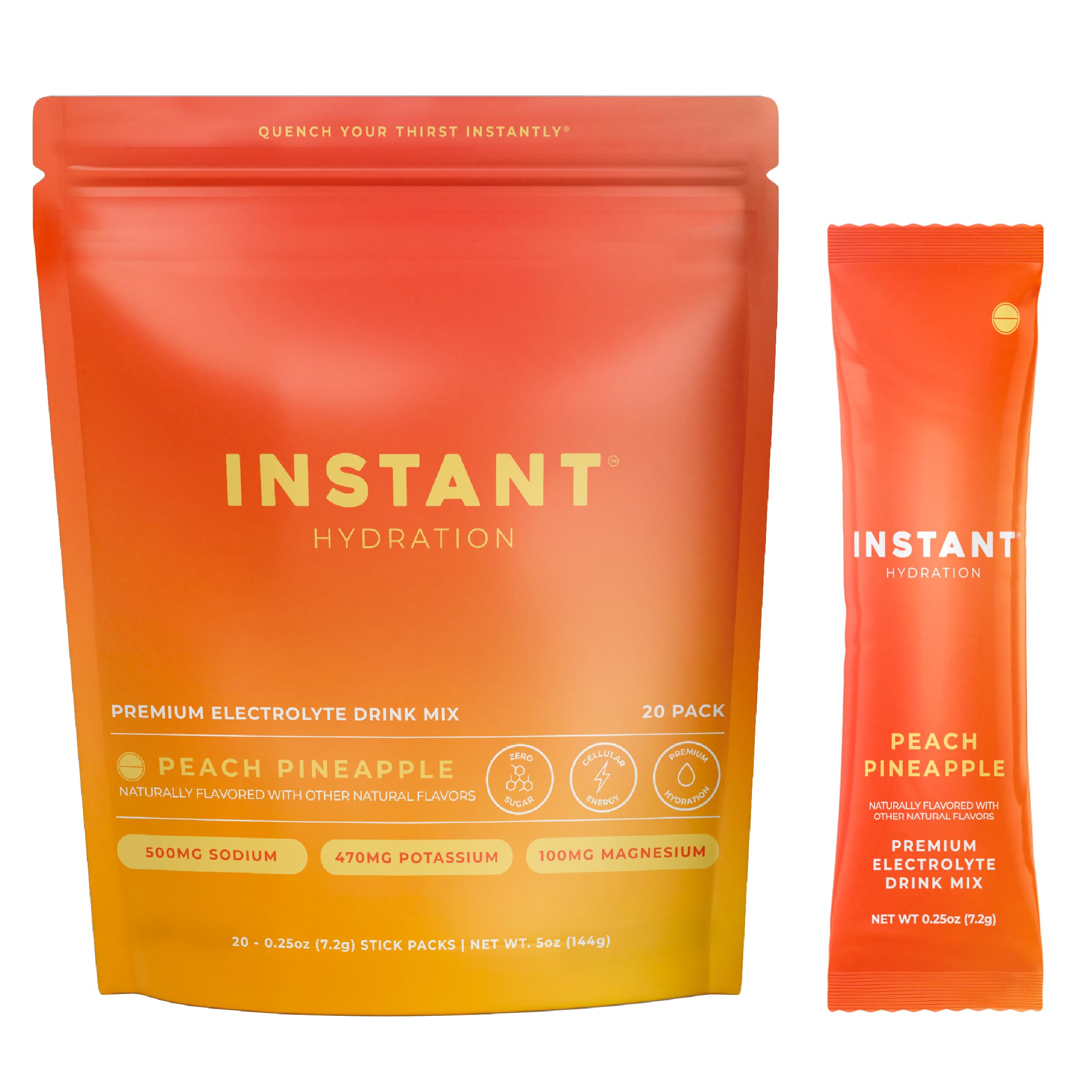 Instant Hydration Sugar Free Electrolytes Powder Packets Variety Pack - Watermelon, Raspberry, Lemon Lime Drink Mix & Travel Essentials with Magnesium and Potassium - Post Workout Recovery - 20 Sticks