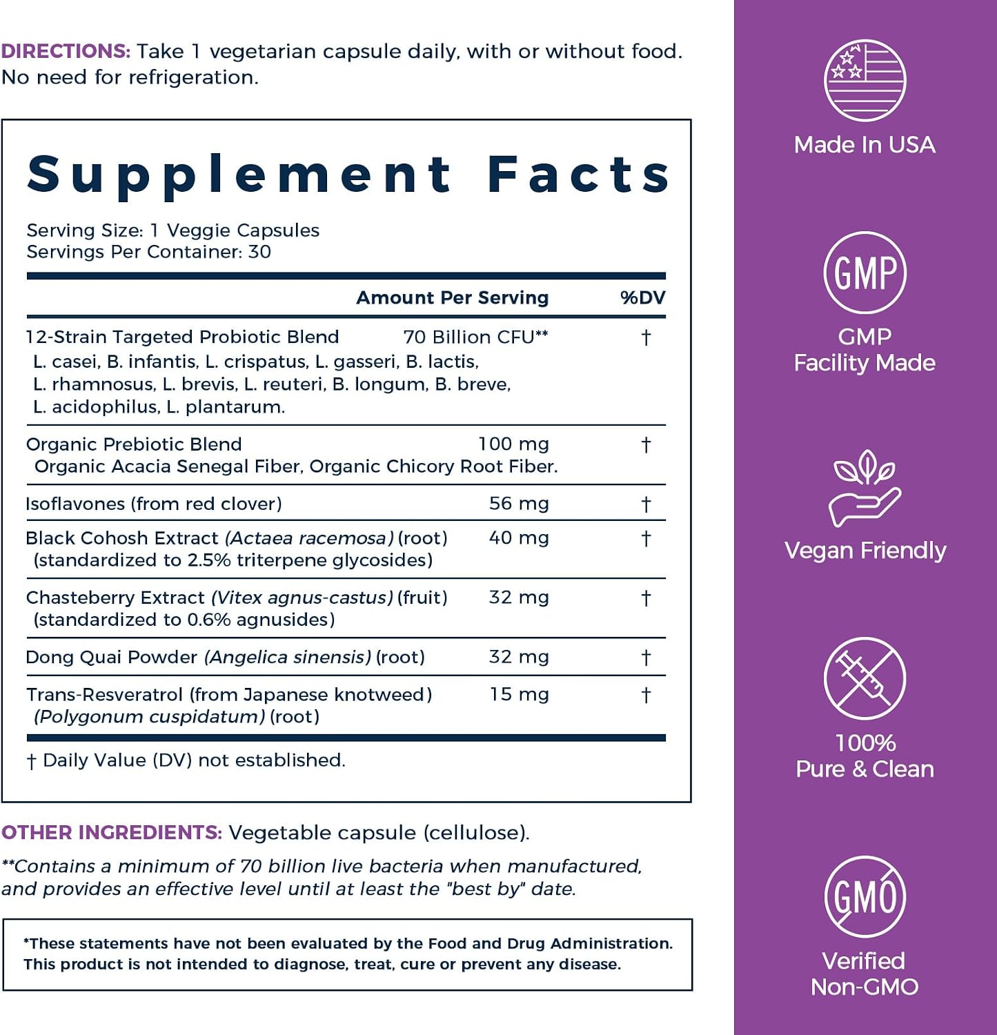 NewRhythm Female Health Bundle: Vaginal Flora Balance + Menopause Comfort, Organic Cranberry, Black Cohosh, 18 Probiotic Strains, 90 Vegan Caps