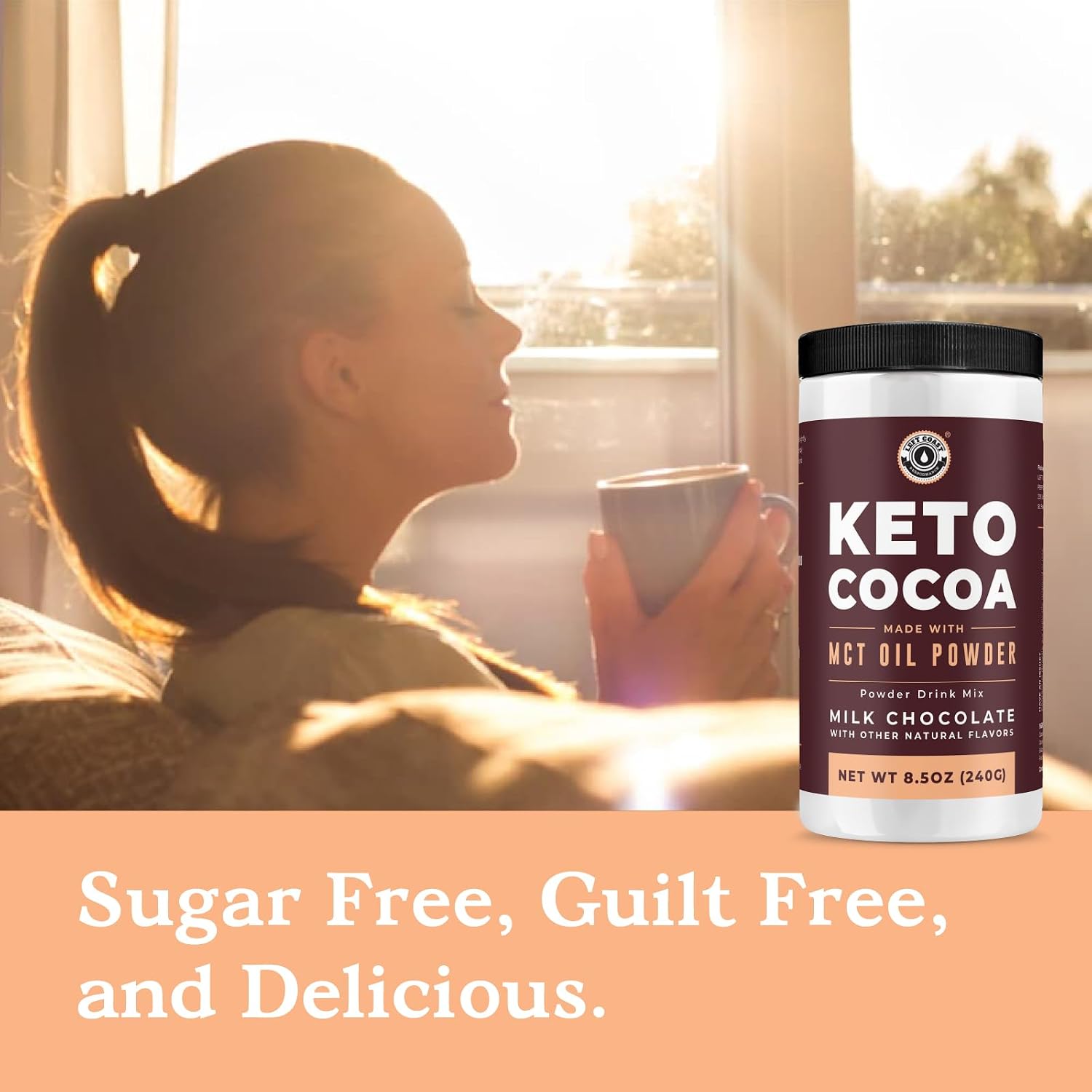 Keto Cocoa | Keto Hot Chocolate Drink Mix Powder - Sugar Free, Low Carb with Protein and MCT Oil Powder