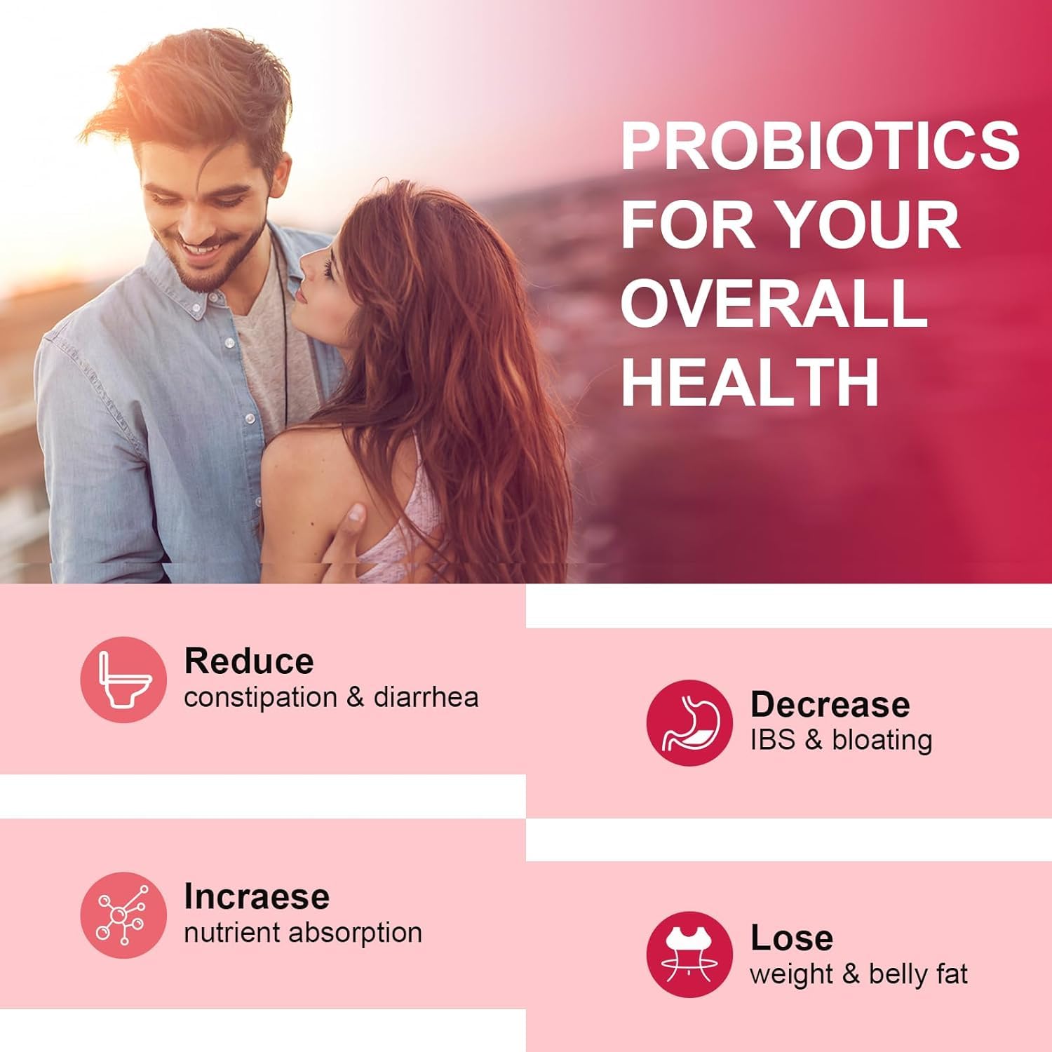 CANLIST Women's Probiotics 120 Billion CFUs 18 Strains 3 Prebiotics & Digestive Enzymes Contains Organic Prebiotic Cranberry Women's Health Digestive & Immune Support Non-GMO, 60 Capsules