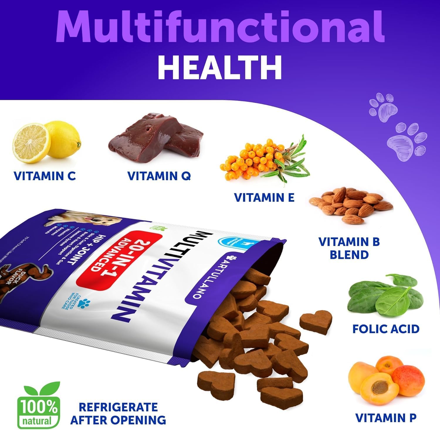 20 in 1 Dog Multivitamin + Allergy Relief Chews Bundle - Vitamins for Hip & Joint Support, Immunity, Mobility - Omega 3 for Skin & Coat, Anti-Itch, Hot Spots Treatment, Seasonal Allergy