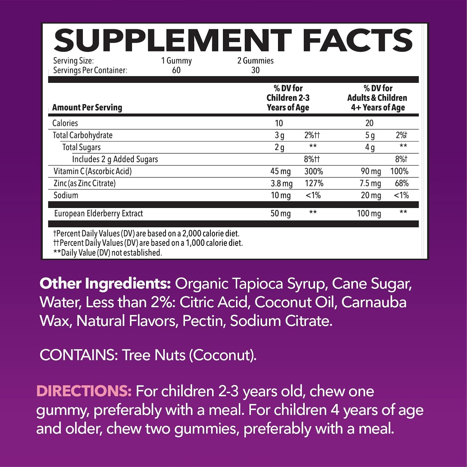 Elderberry Gummies for Kids with Vitamin C & Zinc, Berry, 30 Servings | Vegan, Non-GMO, Gluten Free Immune Support for Children, Daily Defense with Antioxidants & Essential Nutrients, 60 Count