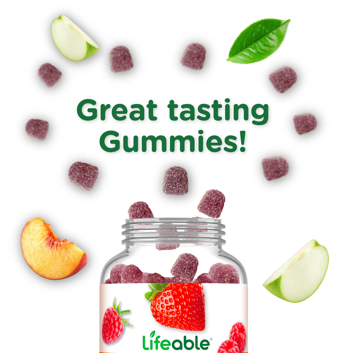 Lifeable Stress Aid Gummies for Teens | with Lemon Balm, GABA and L Theanine Supplements | Vegan Non GMO Mood Support Supplement | Great Tasing Stress Vitamins | L-Theanine for Teen | 90 Gummies LifeableBuy Supplements Australia