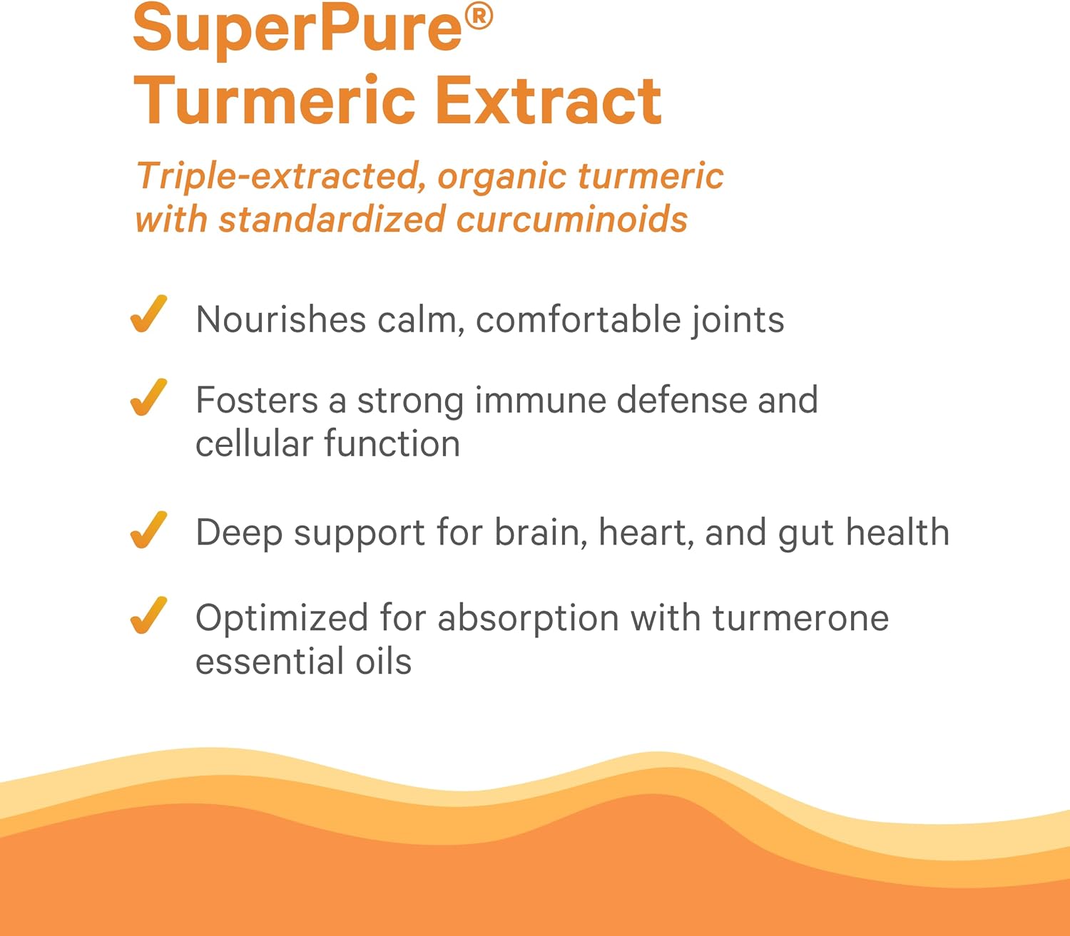 Pure Synergy SuperPure Turmeric Extract | Organic Curcumin Supplement | 500 mg Turmeric Extract Capsules | Potent Support for Immune and Joint Health (60 Capsules)