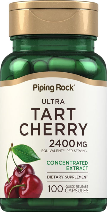 Piping Rock Tart Cherry Capsules | 100 Count | Concentrated Extract | Non-GMO, Gluten Free Supplement