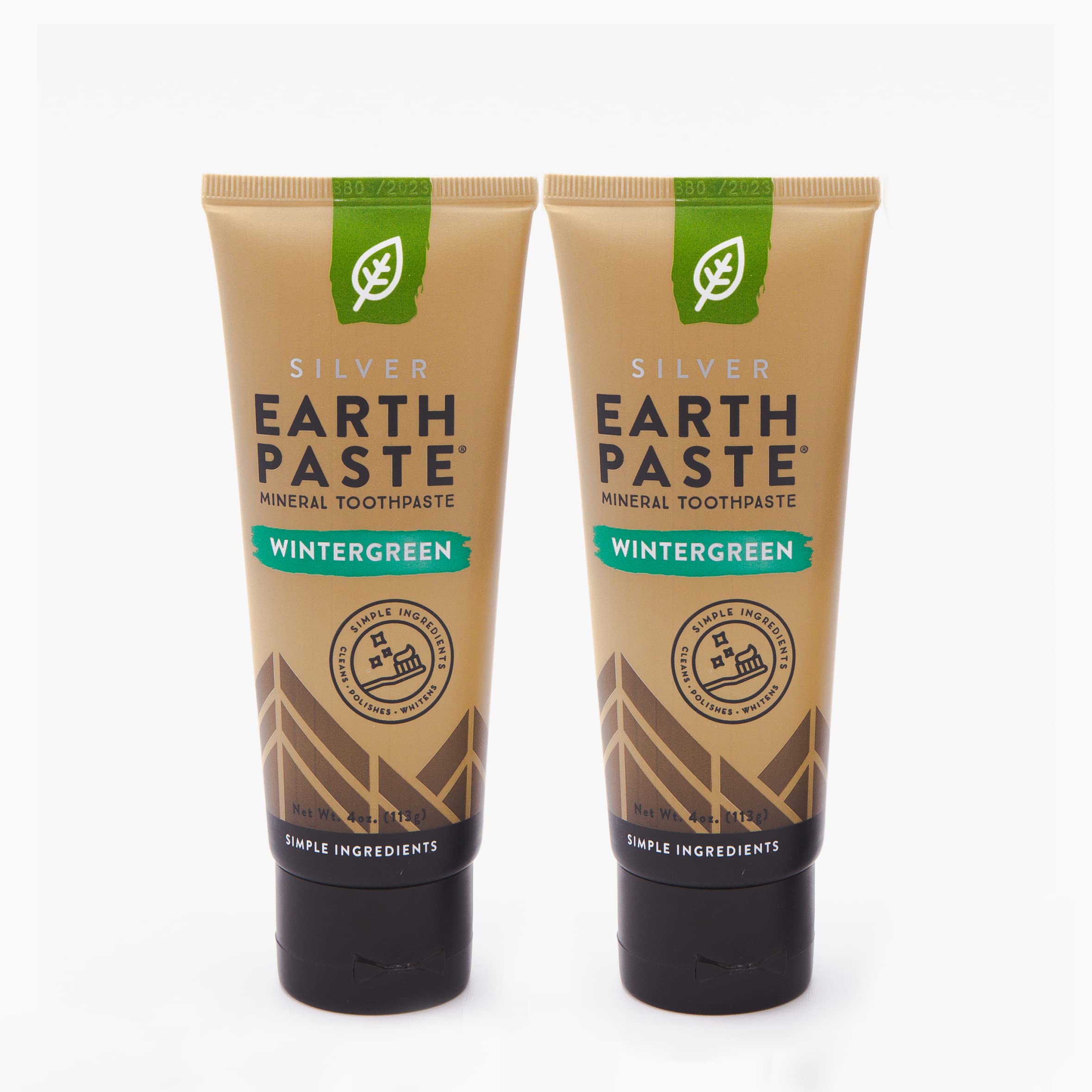 Redmond Earthpaste with Silver - Natural Non-Fluoride Toothpaste, 4 Ounce Tube (Peppermint)