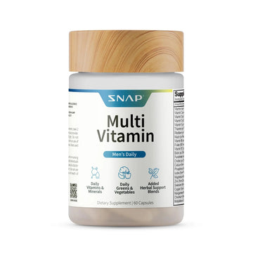 Snap Supplements Men's Multivitamins - Daily Vitamins & Minerals for Men - Vitamin D, B12, Zinc, Herbs & Vitamin C Snap Supplements