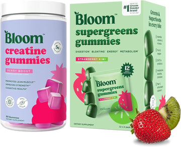 Bloom Creatine Gummies and Greens Gummies Bundle