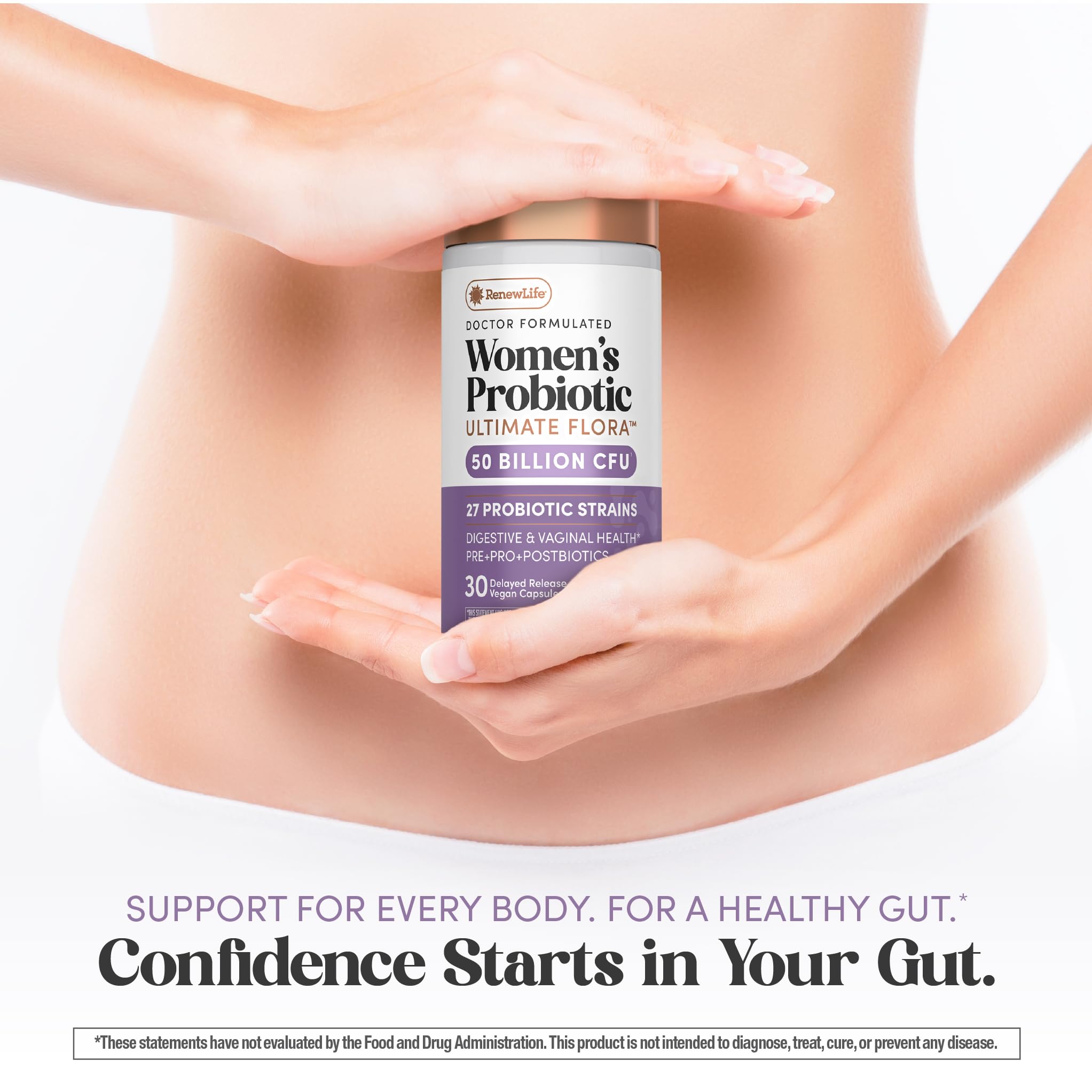 Renew Life Ultimate Flora Probiotics for Women | 50 Billion CFU | 30 Delayed Release Vegan Capsules | Digestive & Vaginal Health | Dairy, Soy and Gluten Free Supplement Renew Life buy supplements Au